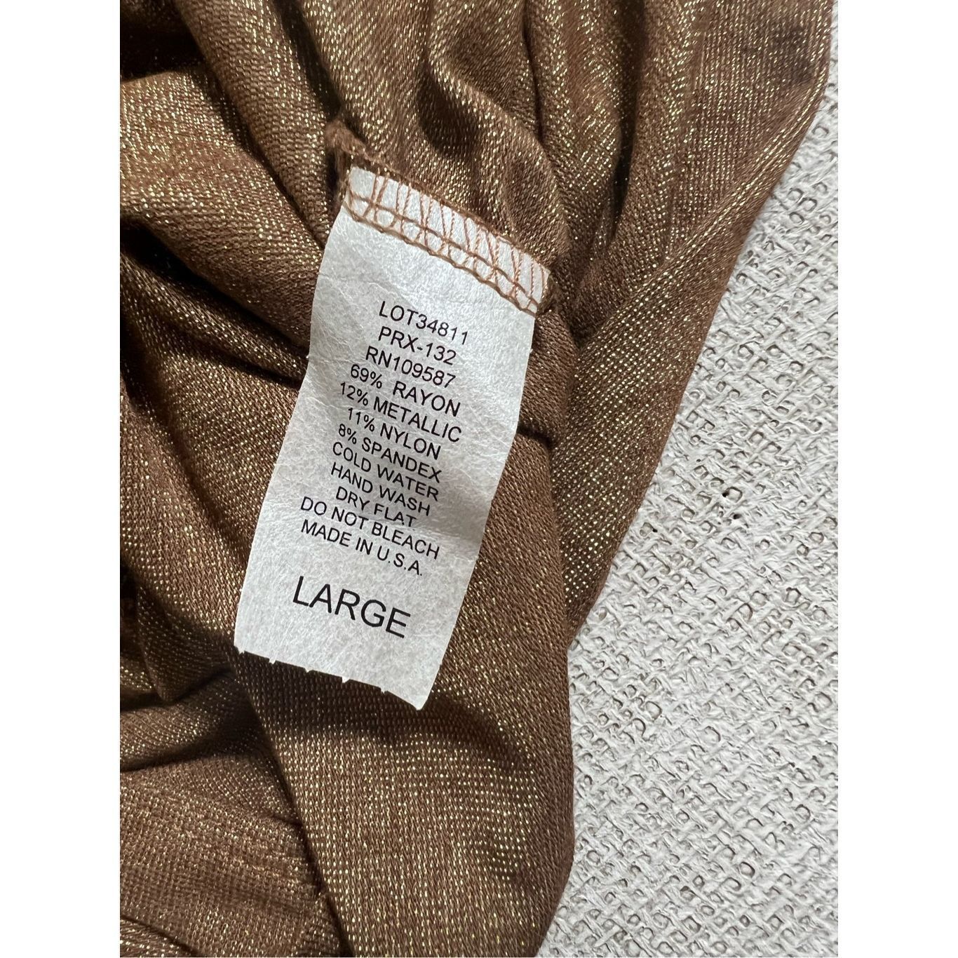 Vintage Vintage One West Brown Gold Top Large Size L / US 10 / IT 46 - 7 Thumbnail