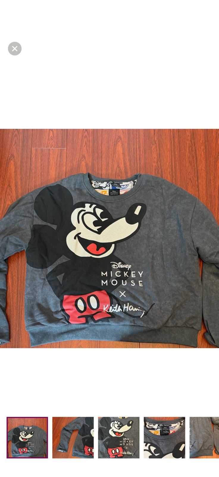 Zara Disney + Keith Haring Mickey Mouse Crew Neck Sweatshirt Size M / US 6-8 / IT 42-44 - 2 Thumbnail