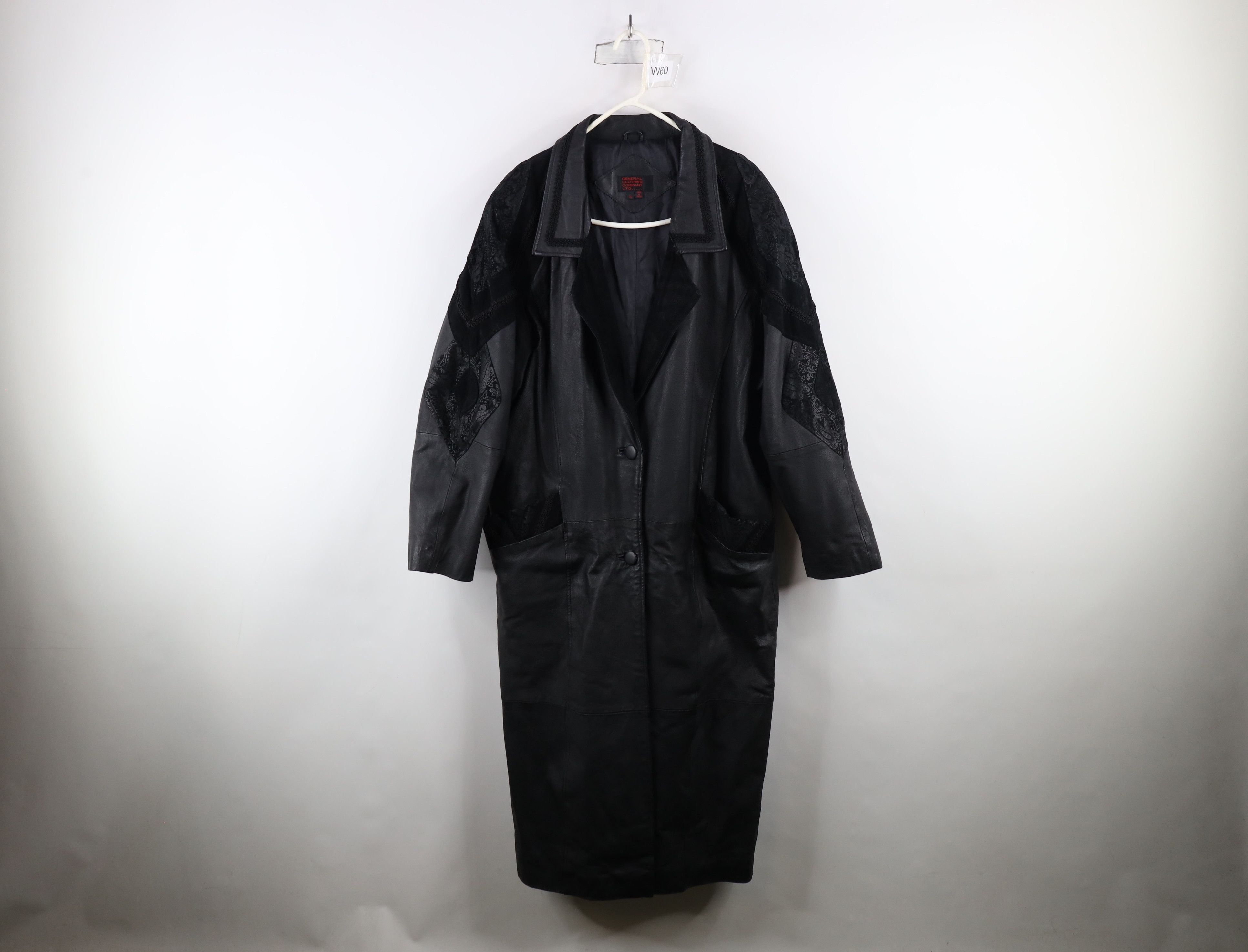 Vintage Vintage 90s Streetwear Paisley Leather Trench Coat Jacket Size L / US 10 / IT 46 - 1 Thumbnail