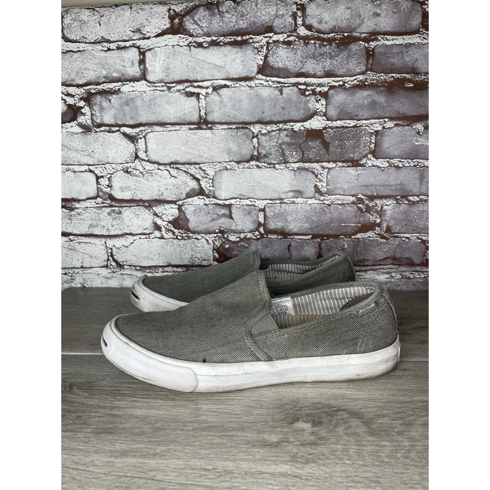 Converse Converse Jack Purcell Gray Canvas Casual Slip On Shoes Men’s Size US 10.5 / EU 43-44 - 1 Thumbnail