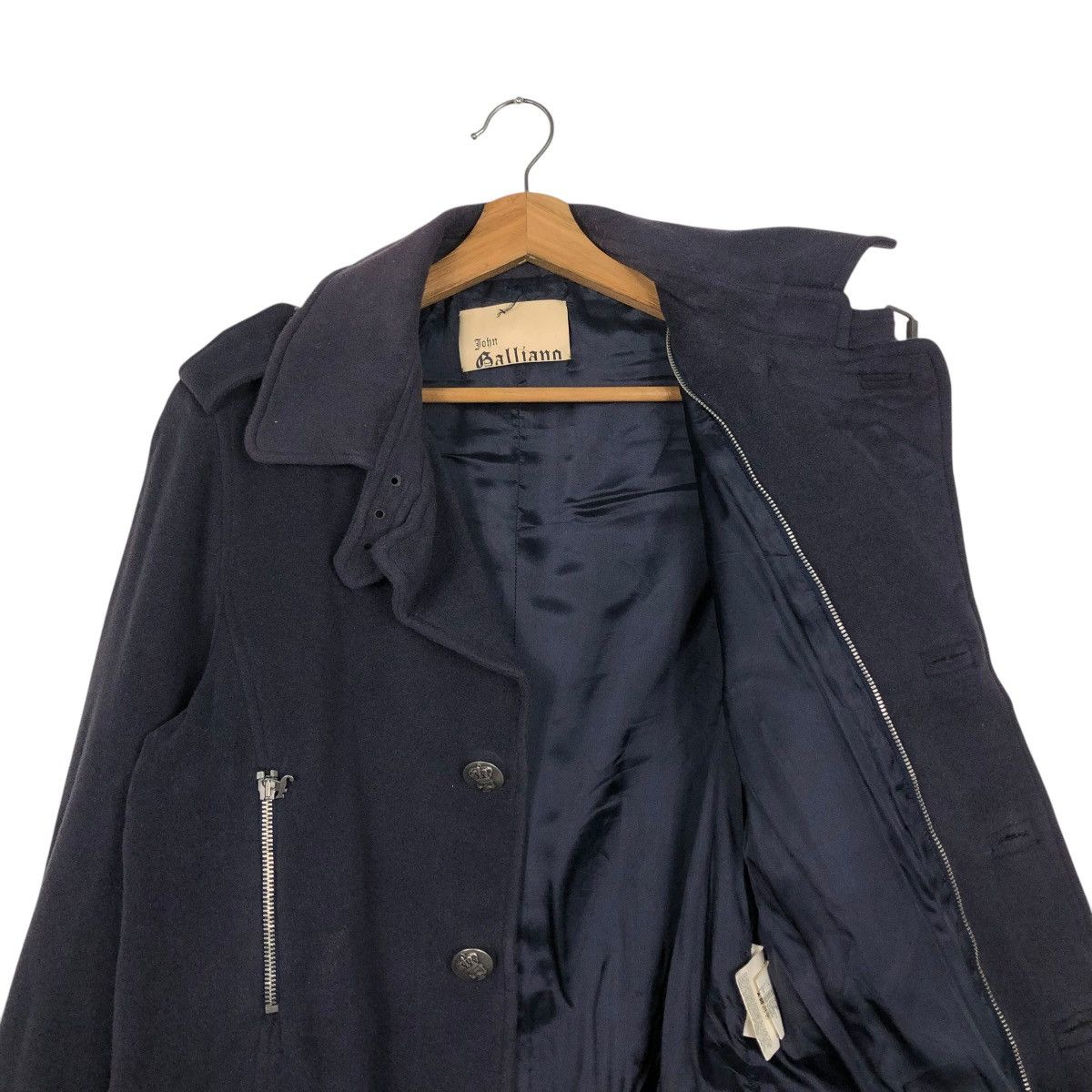 John Galliano 🔥BIKER JACKET DOUBLE COLLAR JOHN GALLIANO BIG LOGO BACK HIT Size US S / EU 44-46 / 1 - 14 Thumbnail