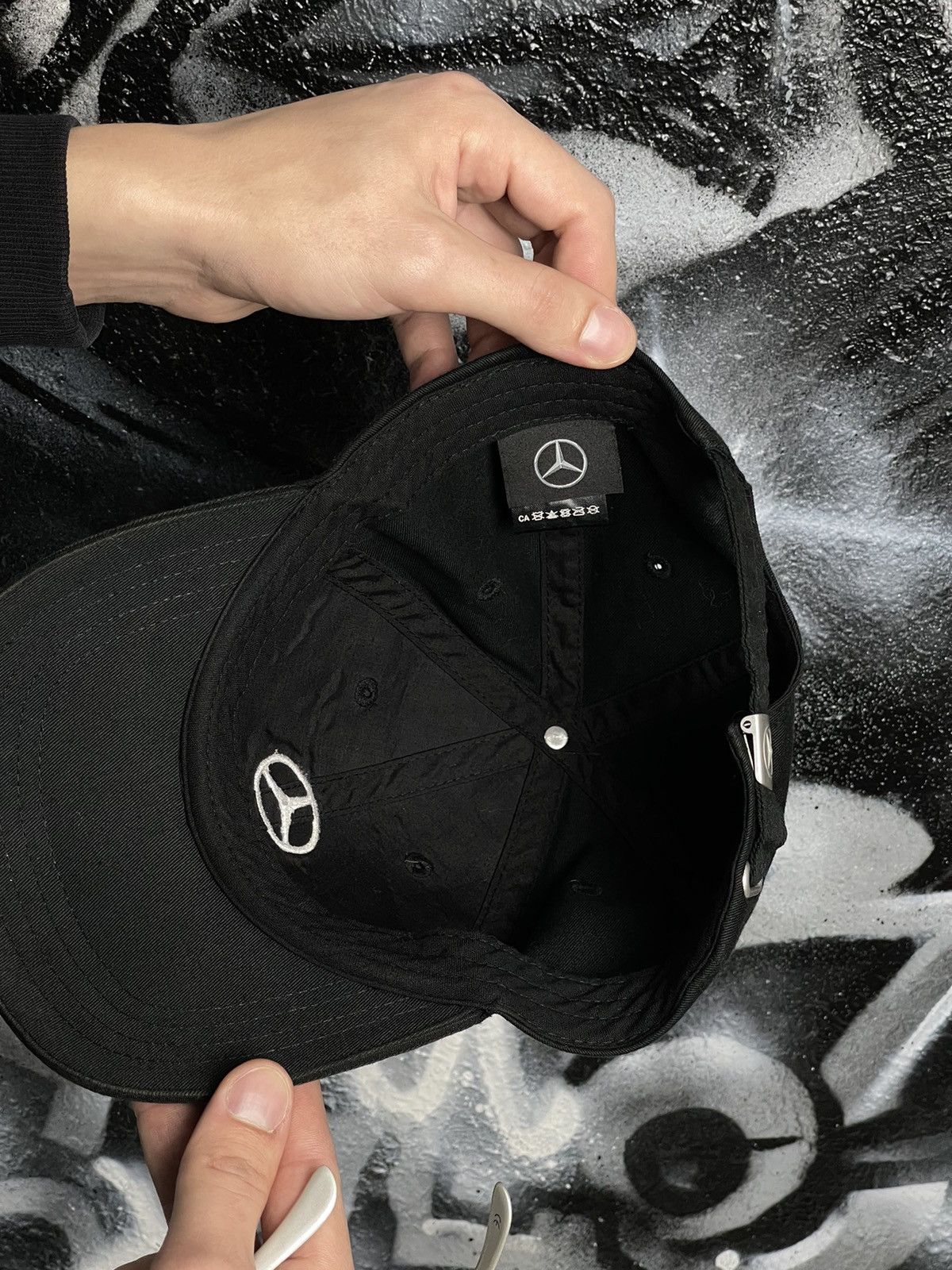 Mercedes-Benz Mercedes-Benz Embroidered Logo Black Racing Cap Hat Size ONE SIZE - 7 Thumbnail
