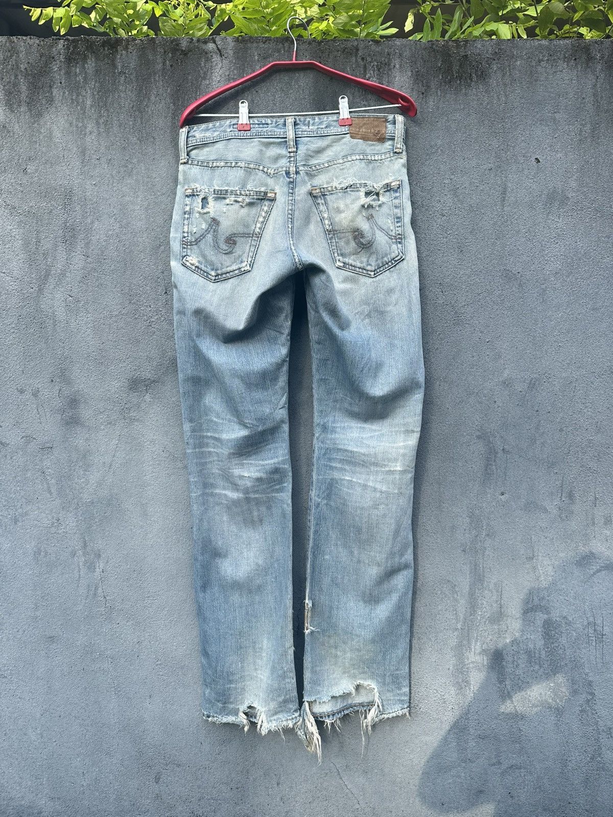 AG Adriano Goldschmied 👹Vintage THRASHED AG Adriano Goldschmeid Baggy Jeans Size US 30 / EU 46 - 2 Thumbnail