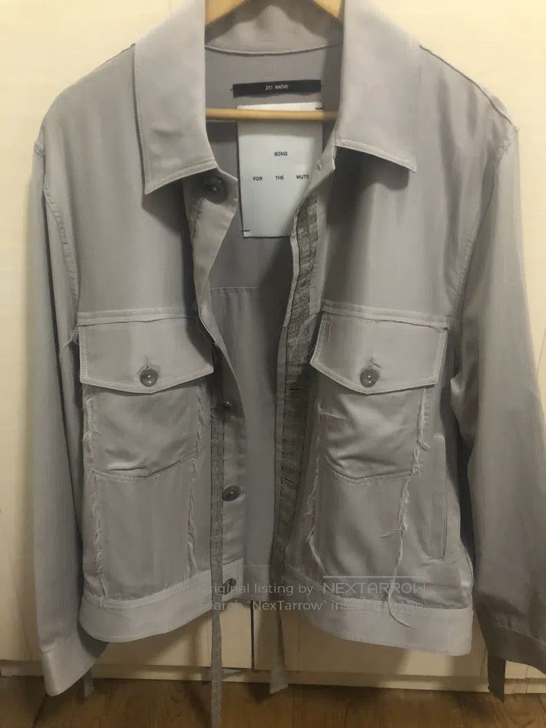 Song For The Mute SONG FOR THE MUTE Acetate gray ribbon jacket Size US M / EU 48-50 / 2 - 1 Thumbnail