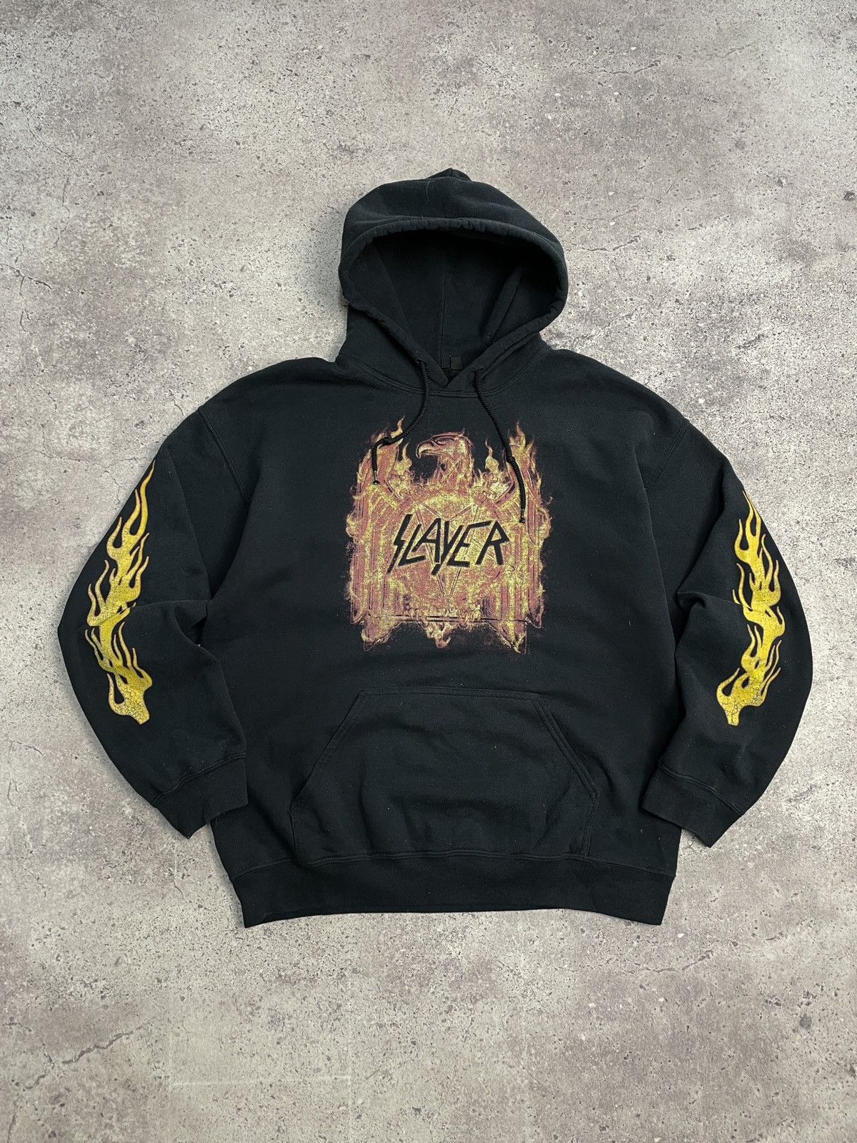 Band Tees Vintage Slayer Boxy Fit Hoodie 00s Rock Tribal Affliction Size US L / EU 52-54 / 3 - 1 Thumbnail