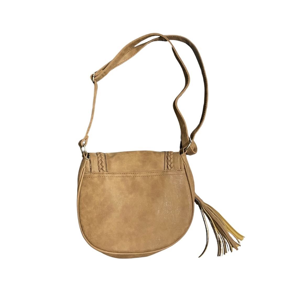 American Eagle Outfitters Faux Leather Saddle Crossbody Purse Tassel Western Boho Chic Size ONE SIZE - 2 Thumbnail