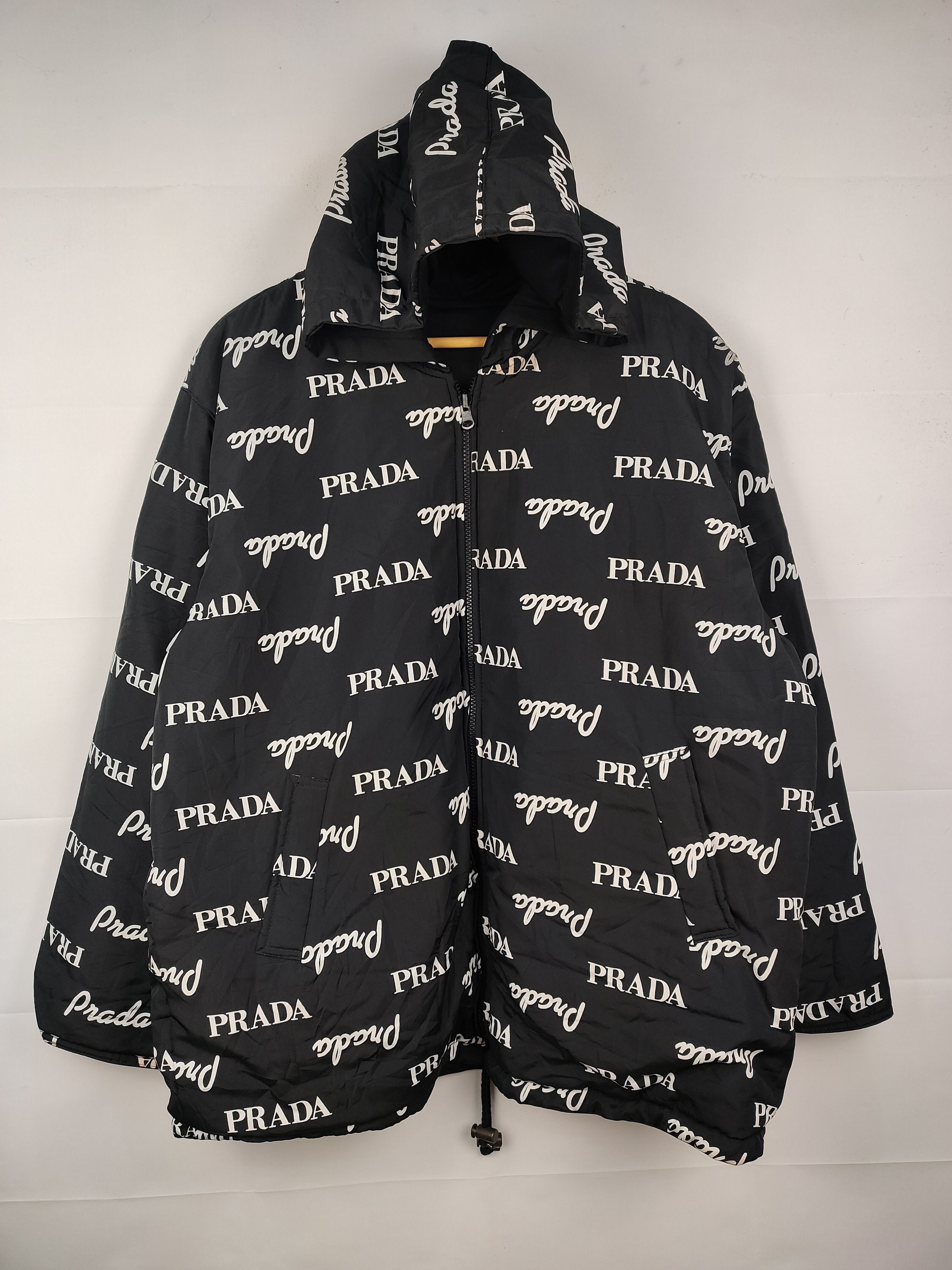 Prada Vintage Prada Reversible Zipper Hoodie Jacket Size US XL / EU 56 / 4 - 1 Thumbnail