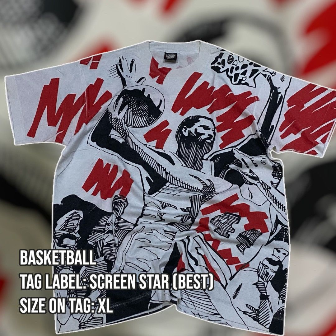 Vintage Basketball Ovp Tshirt Size US XL / EU 56 / 4 - 2 Thumbnail
