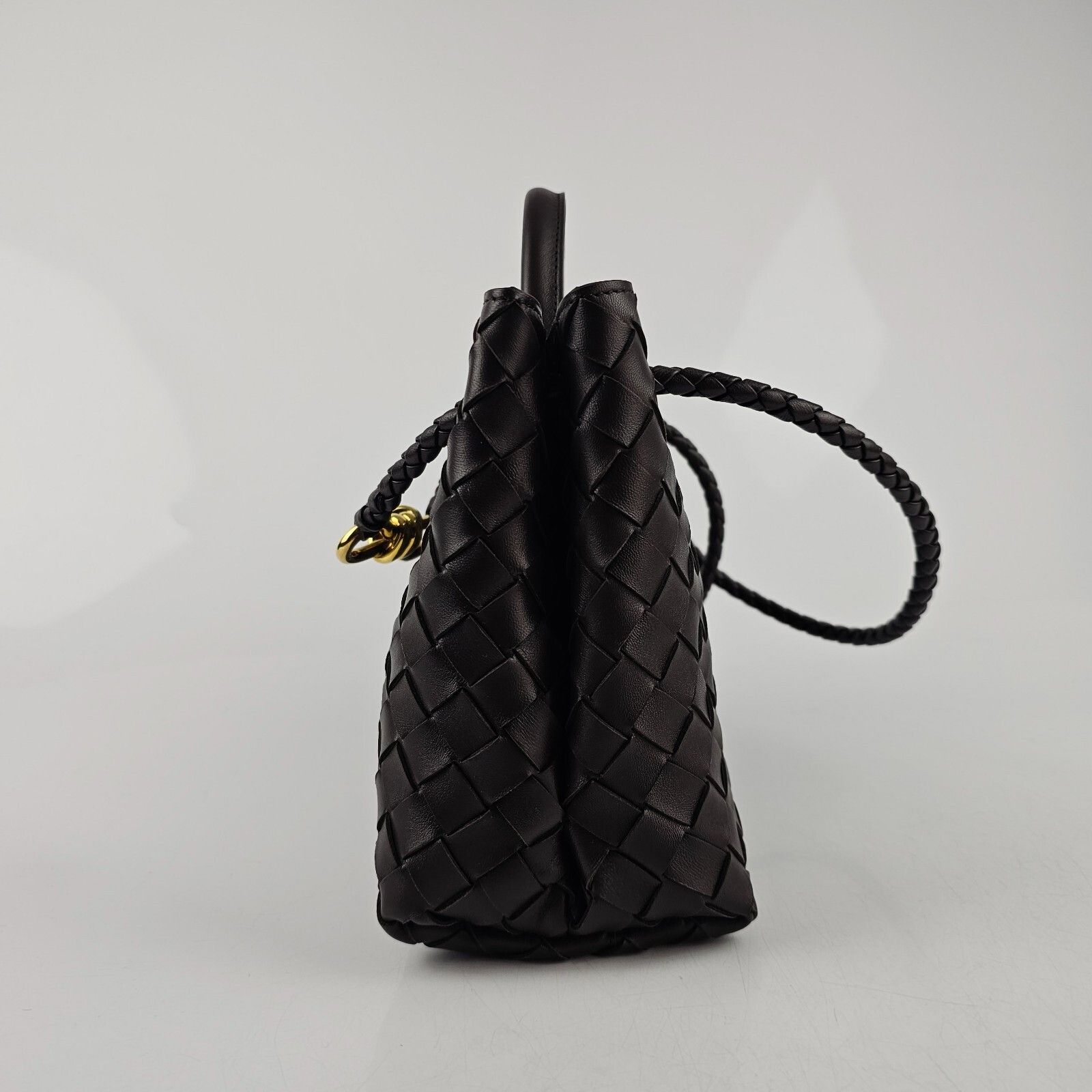 Bottega Veneta BOTTEGA VENETA Andiamo Small $4700 Black Leather Top Handle Size ONE SIZE - 6 Thumbnail