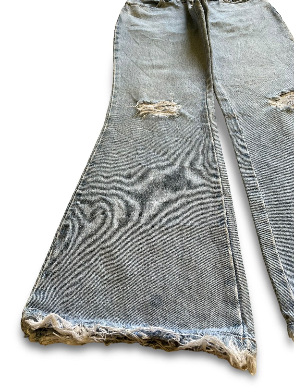 Japanese Brand SALES🔥Vintage Japanese Brand Distressed Flare Jeans Size 27" / US 4 / IT 40 - 6 Thumbnail