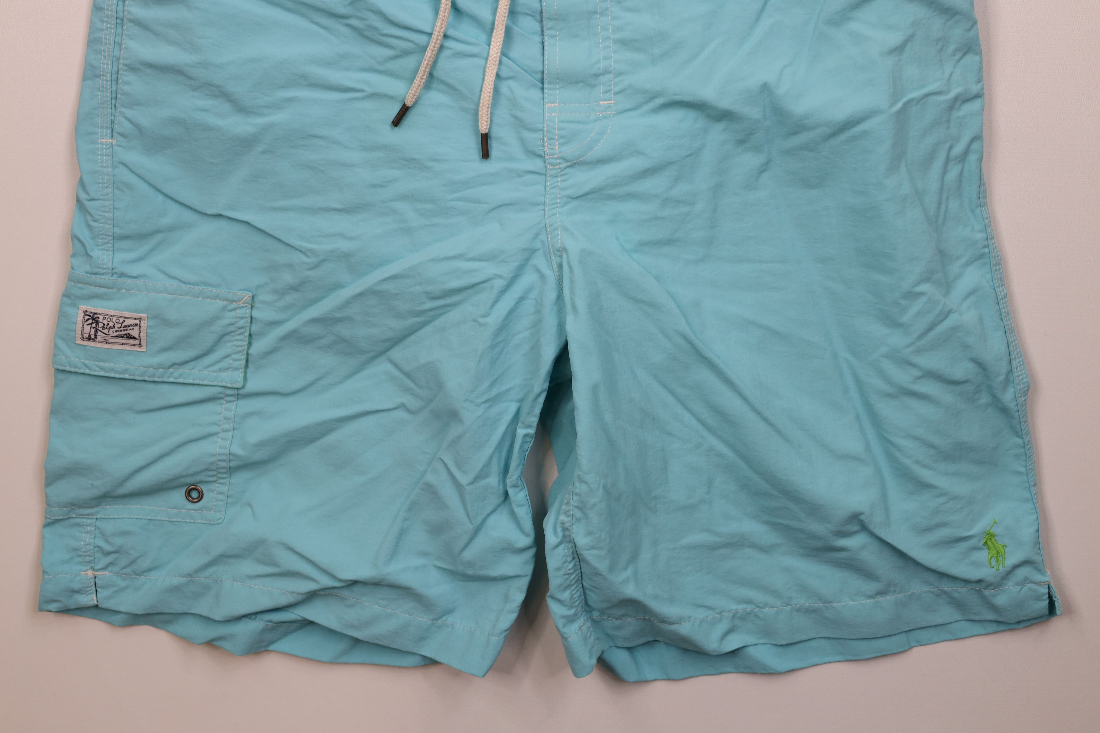 Polo Ralph Lauren Vintage Ralph Lauren Spell Out Lined Shorts Swim Trunks Blue Size US 32 / EU 48 - 4 Thumbnail