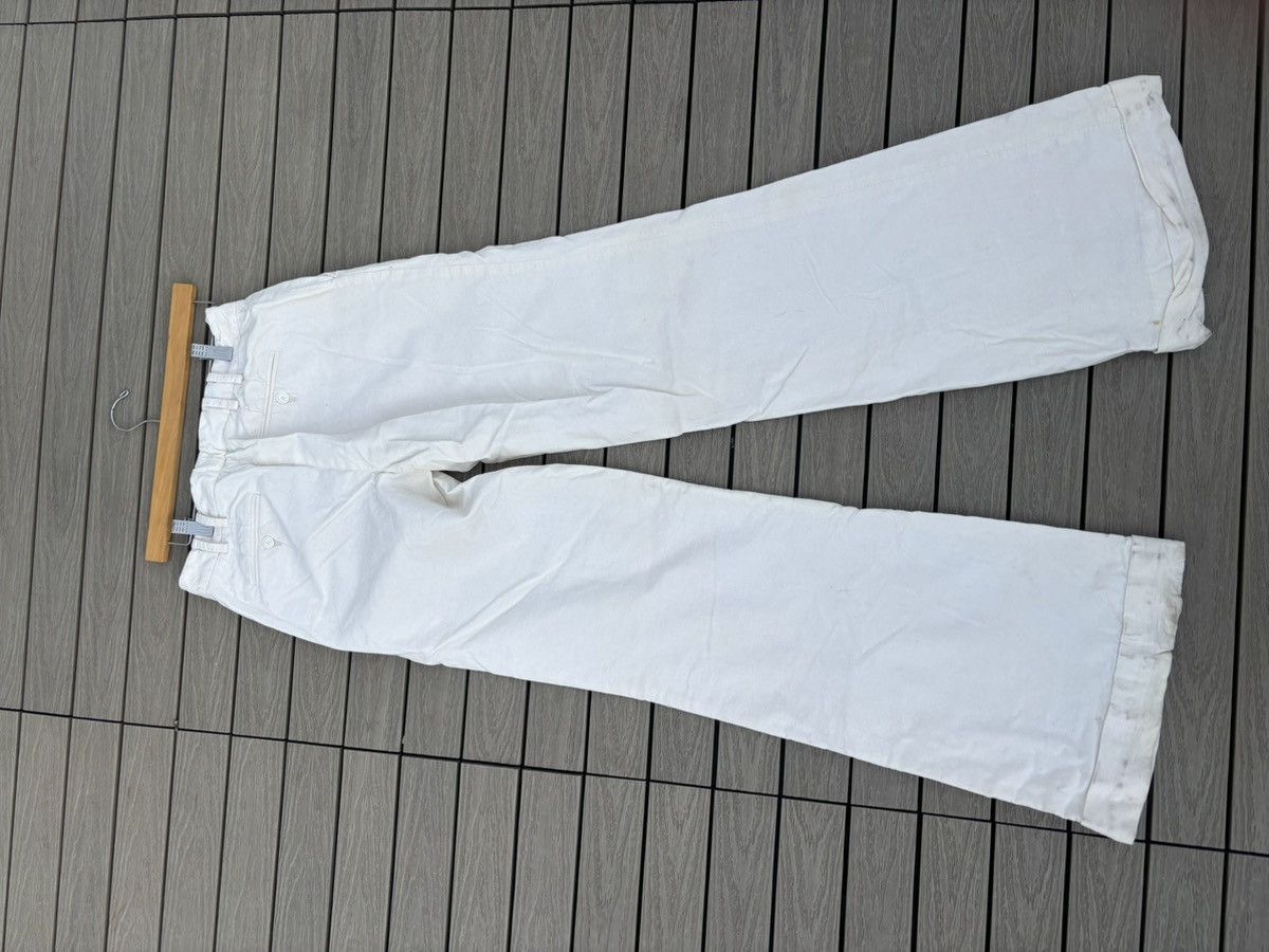 Gucci Vintage Gucci White Wide Leg Trousers Italy 44 Extra Long Size 30" / US 8 / IT 44 - 6 Thumbnail