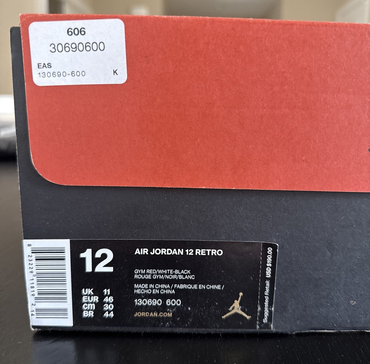 Jordan Brand Air Jordan Gym Red 12 (2016) Size US 12 / EU 45 - 8 Thumbnail