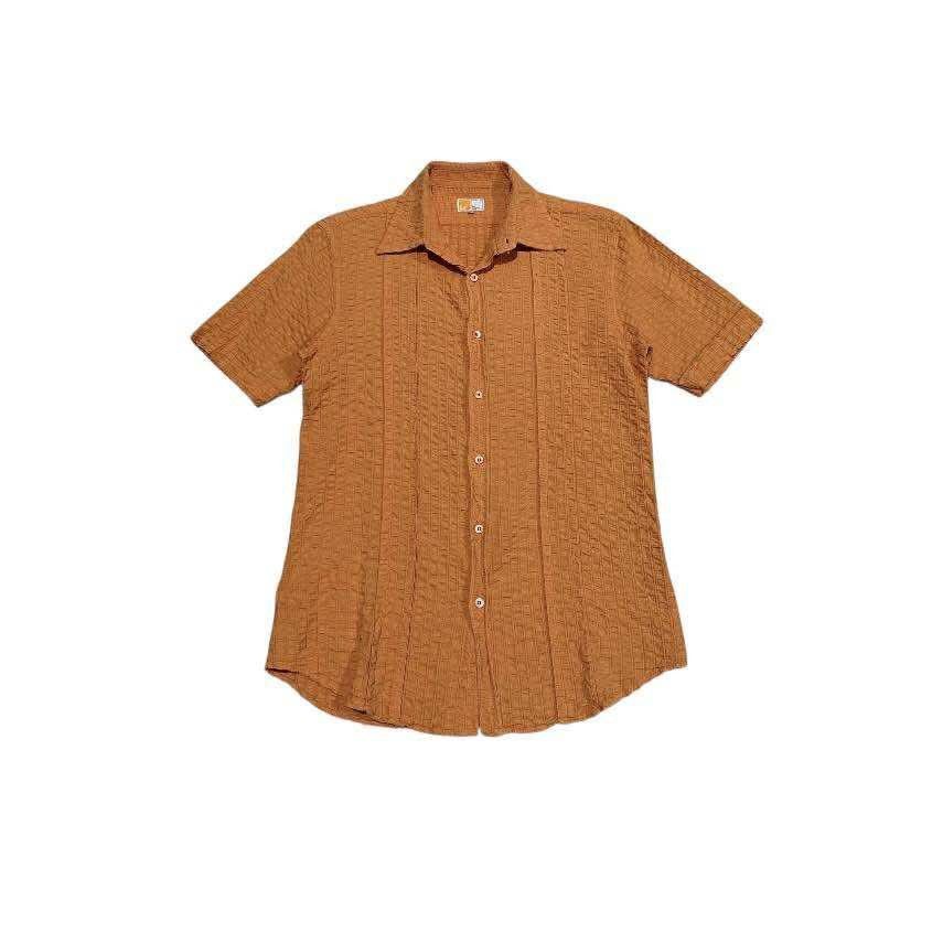Ermenegildo Zegna 🔥Vintage EZ By Zegna Wrinkled Open Collar Shirt Size US L / EU 52-54 / 3 - 1 Thumbnail