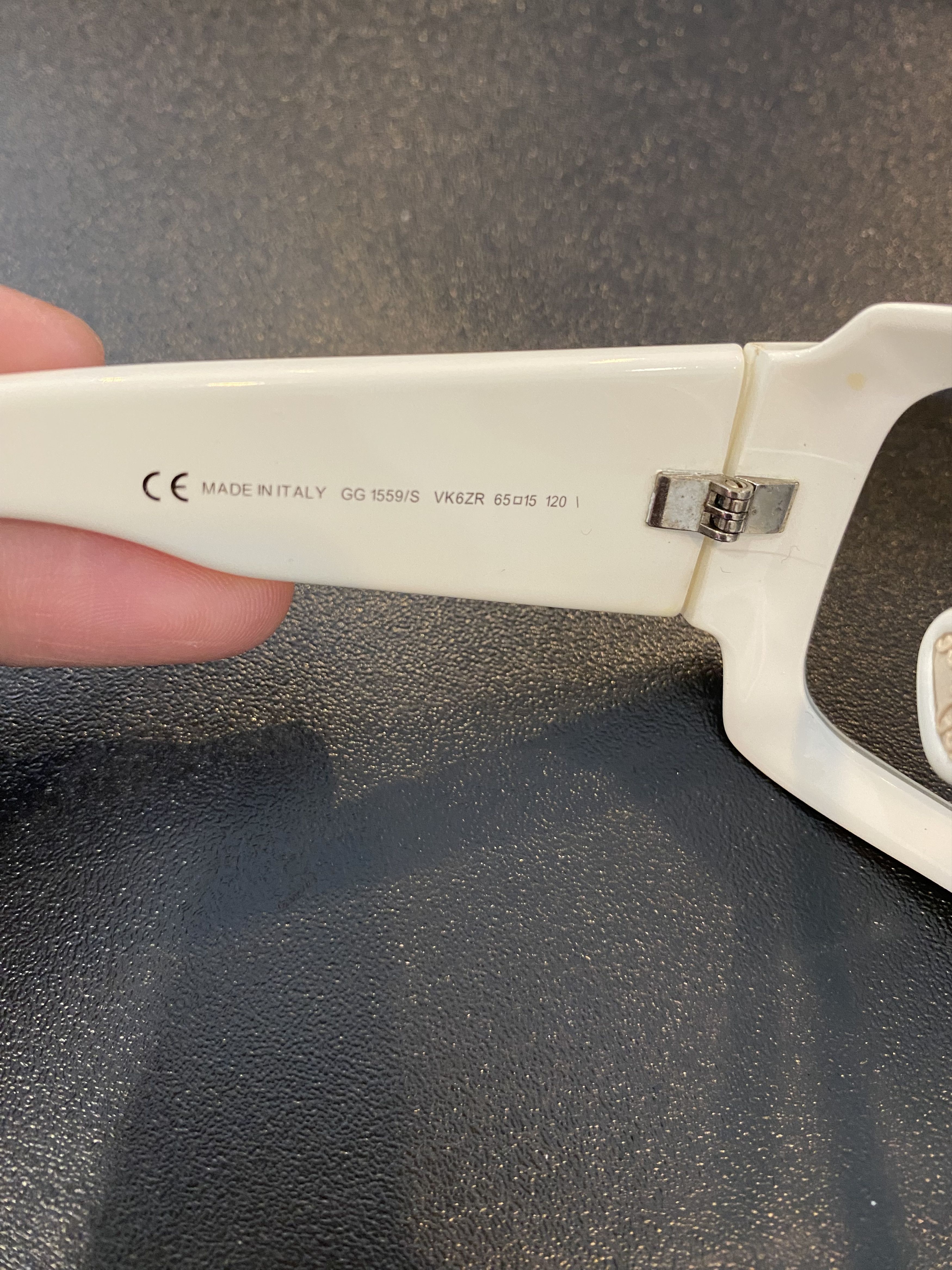 Gucci Gucci GG 1559/S Monogram Sun Glasses White Size ONE SIZE - 8 Thumbnail