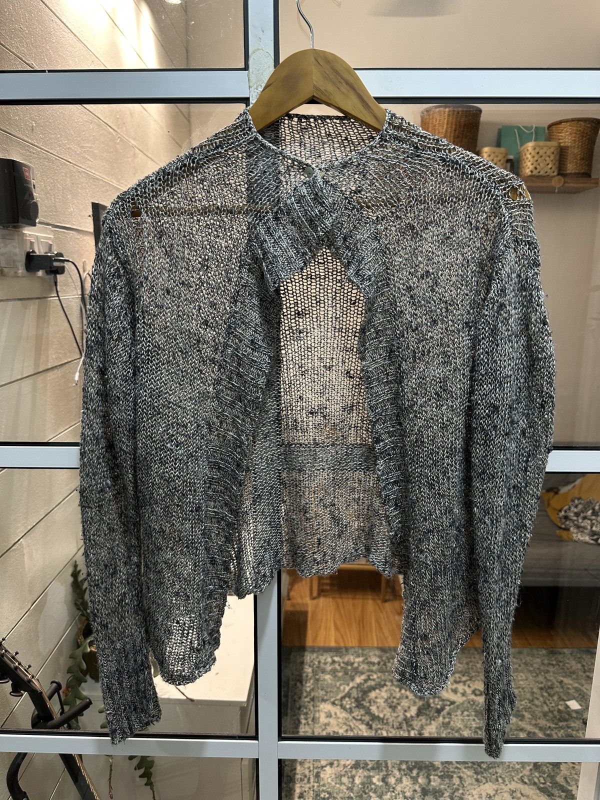 Issey Miyake Plantation By Issey Miyake Fishnet Cardigan (Hemp) Size US M / EU 48-50 / 2 - 2 Thumbnail