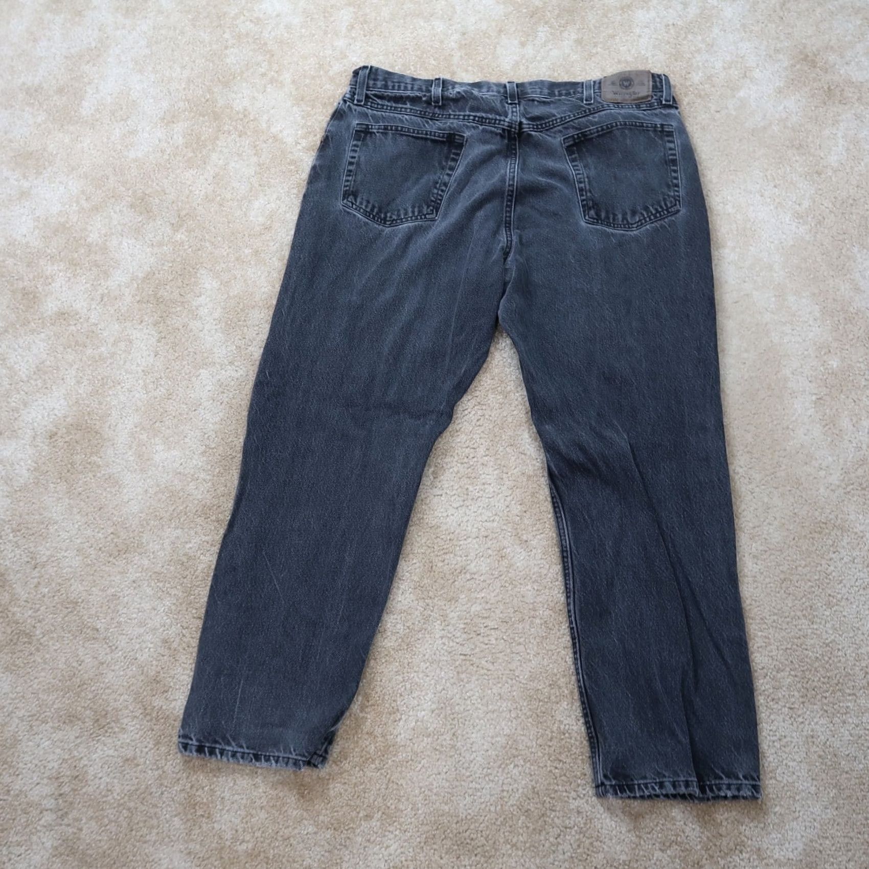 Wrangler Wrangler Relaxed Straight Jeans Men’s 38x30 Black Denim Pants Size US 38 / EU 54 - 5 Thumbnail