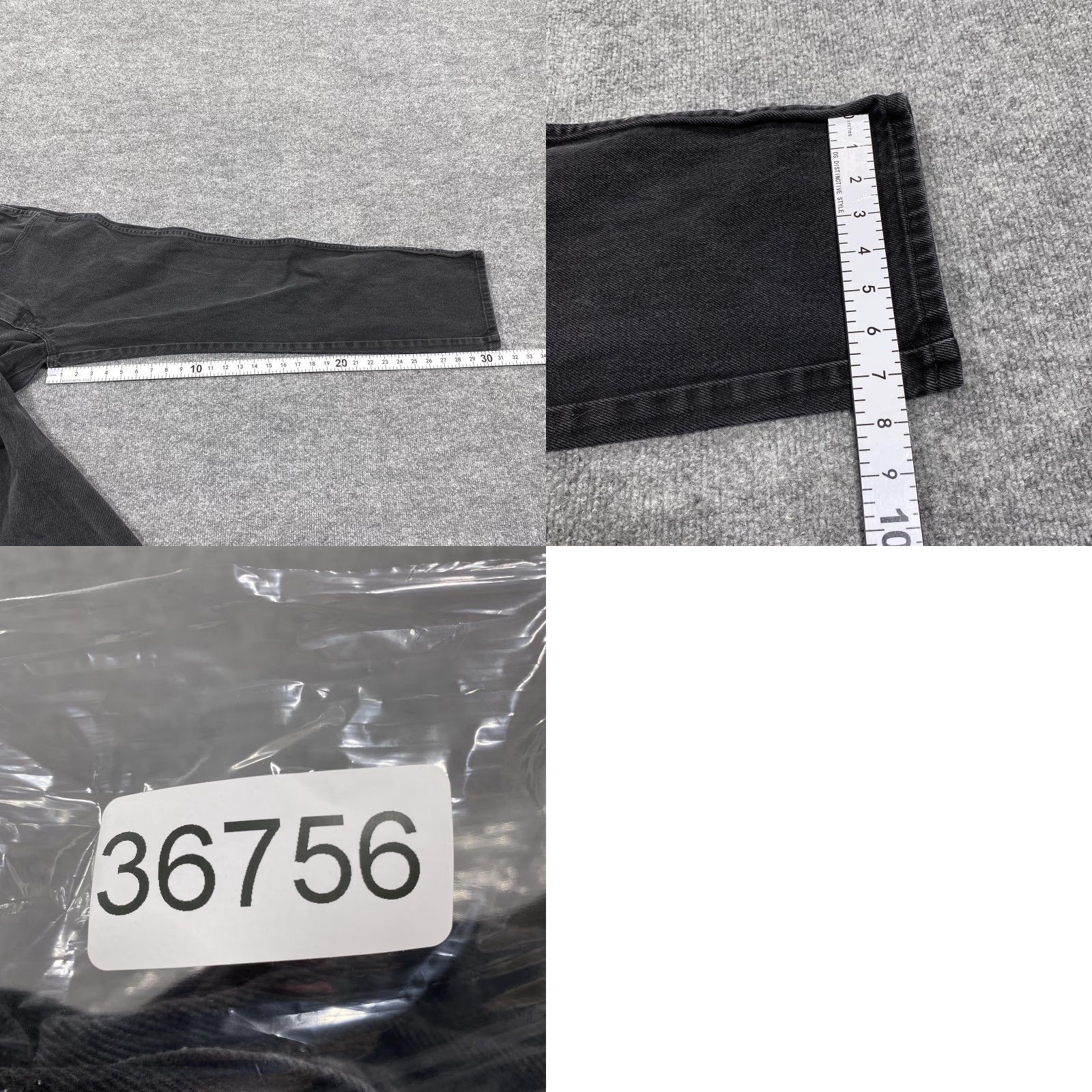 Vintage Rustler Jeans Mens 32x31 Black Straight Regular Fit Charcoal Wash 87619JB Size US 32 / EU 48 - 8 Thumbnail