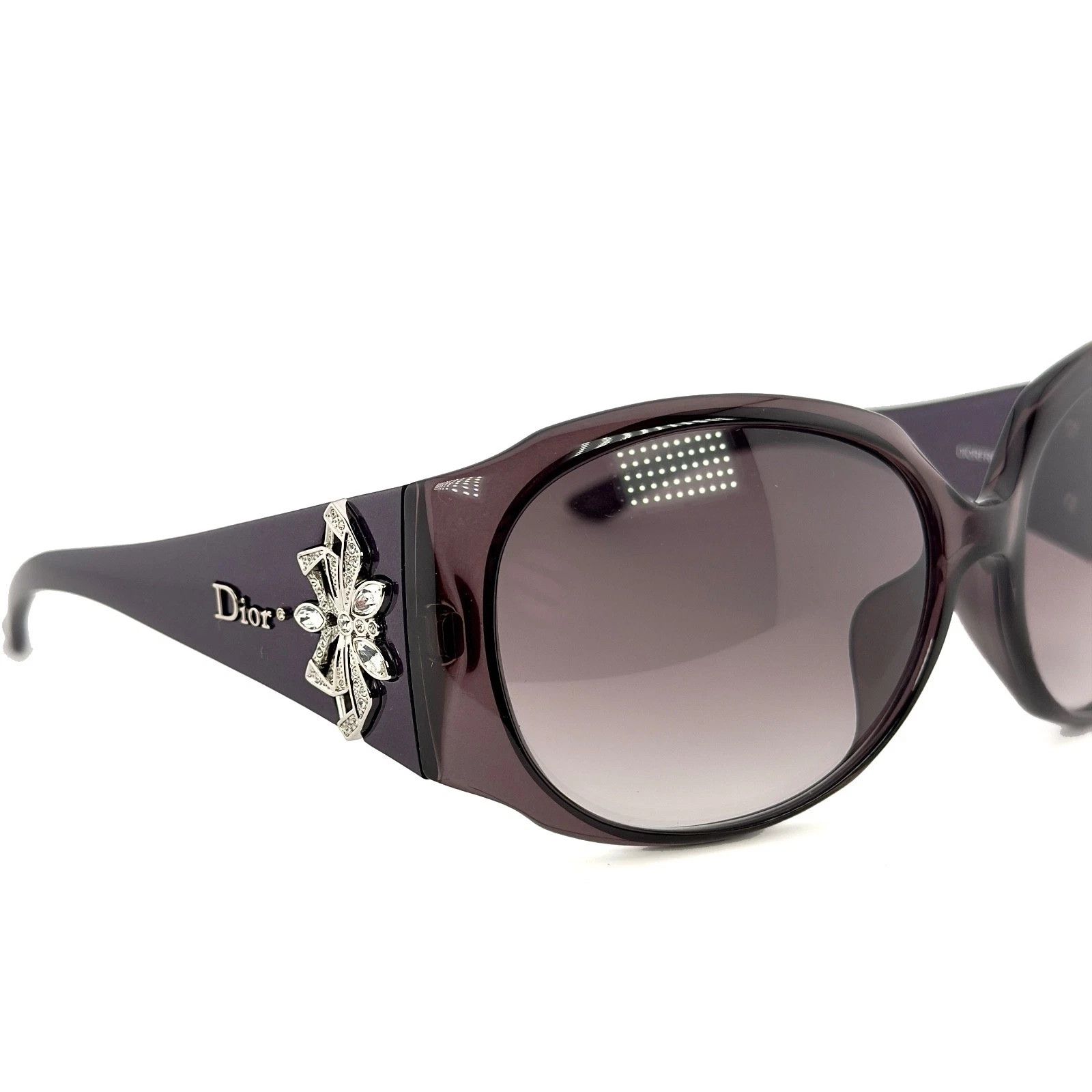 Christian Dior Monsieur CHRISTIAN DIOR FROUFROU Purple Oval Sunglasses DIORFROU FROU Size ONE SIZE - 8 Thumbnail