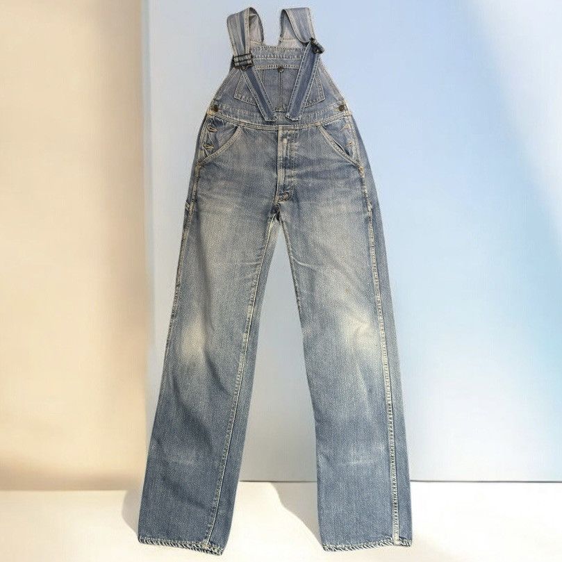 Japanese Brand Rare Vintage 70s Overall Houston Carpenter Washed Denim Size US 32 / EU 48 - 1 Thumbnail