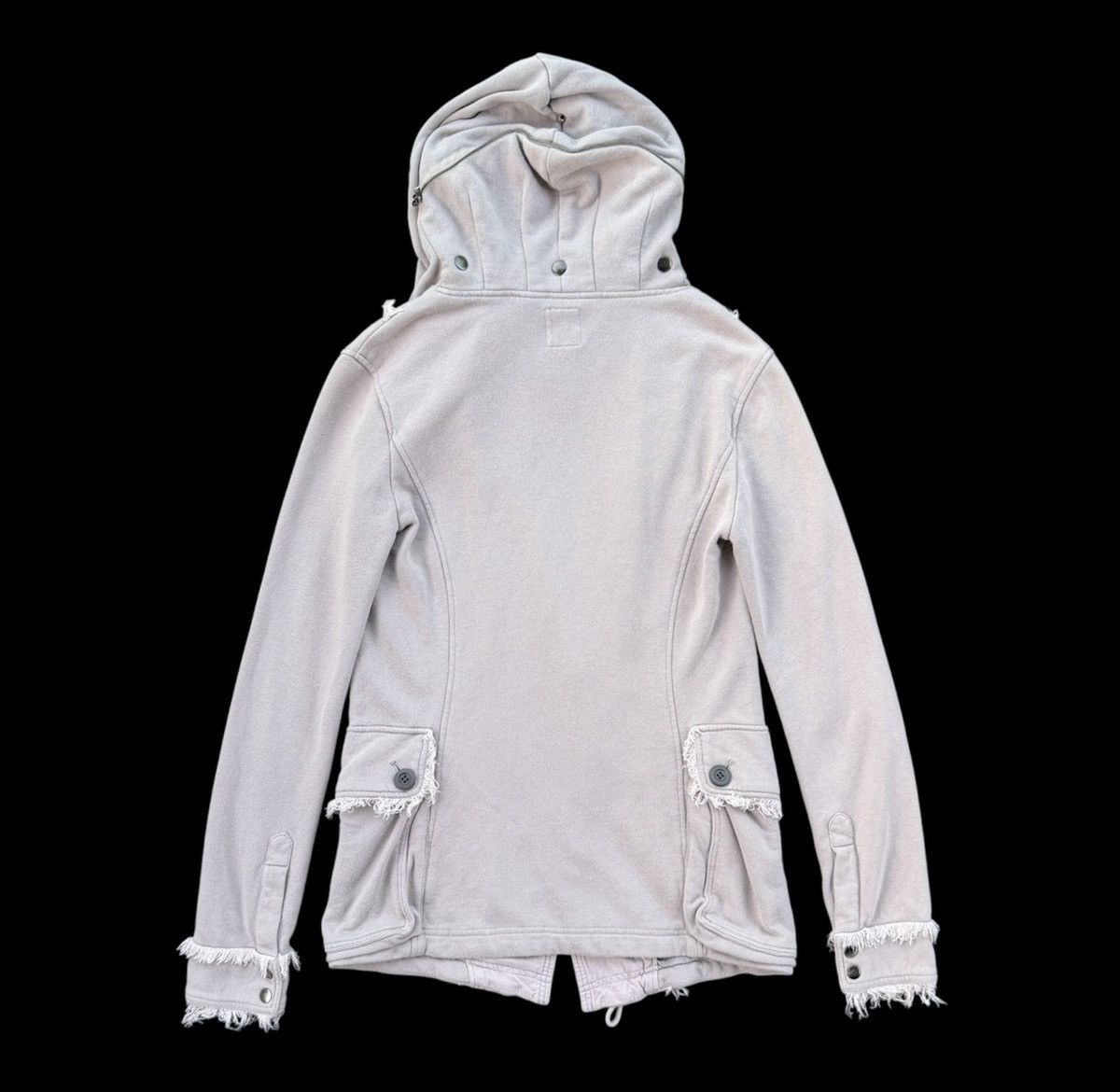 Japanese Brand Anne Kerry Cool Distressed Hooded Jacket – Asymmetrical Size US M / EU 48-50 / 2 - 2 Thumbnail