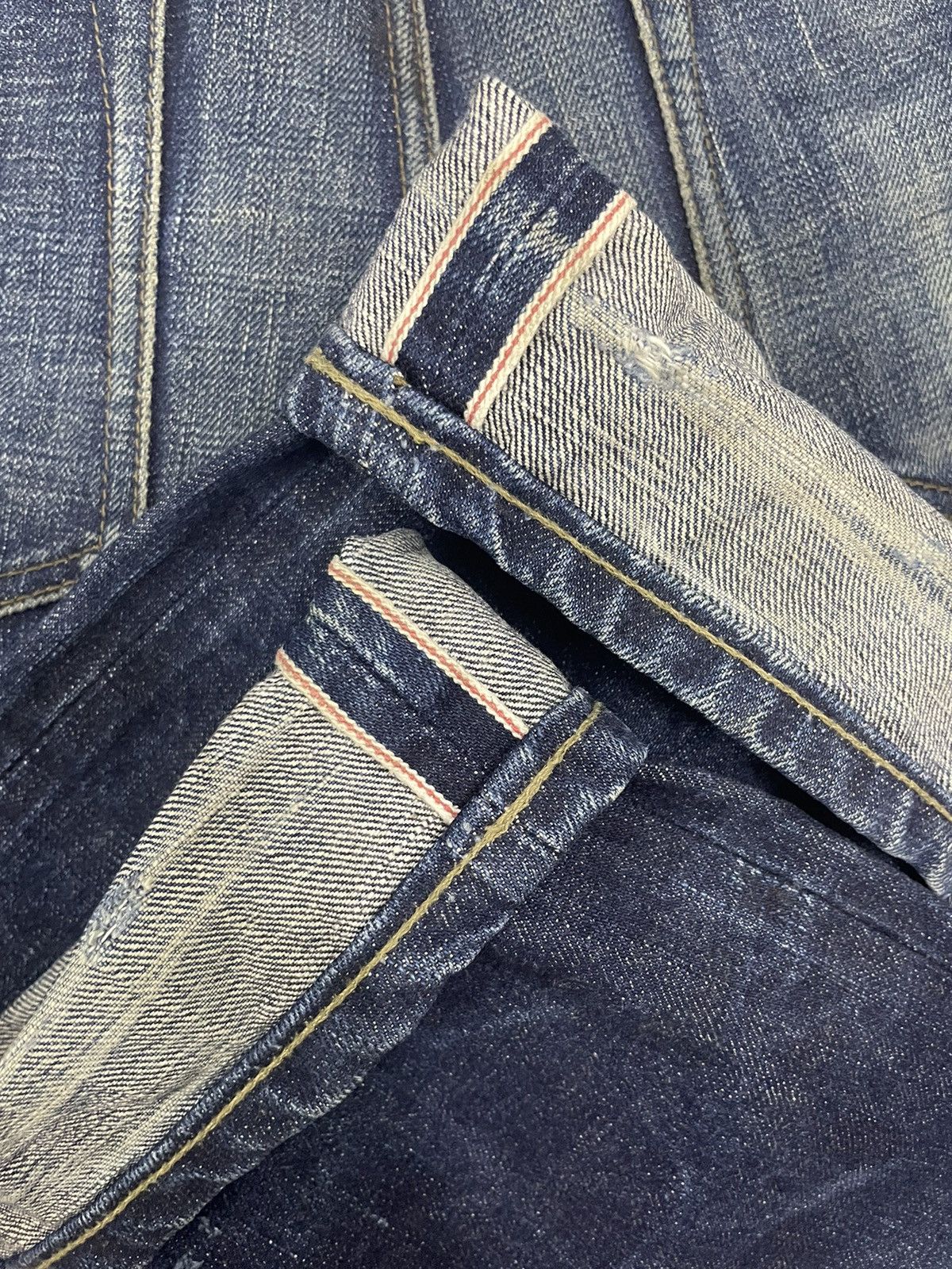 Blue Blue Japan × Japan Blue Distressed Japan Blue Jeans Selvedges Jeans Size US 32 / EU 48 - 10 Thumbnail