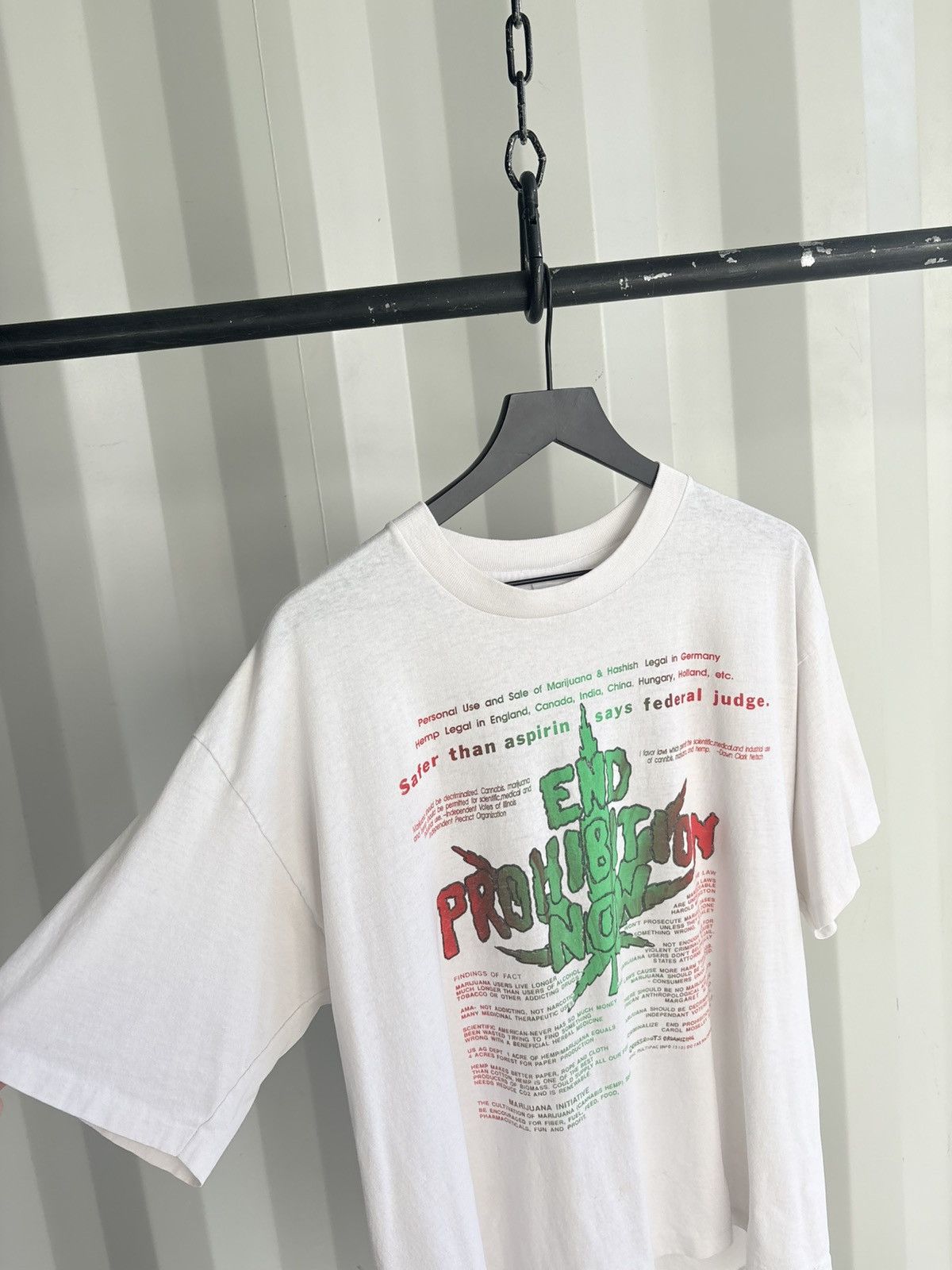 Vintage Thrashed Weed Pot Prohibition Faded Distressed Shirt GRUNGE Size US XL / EU 56 / 4 - 4 Thumbnail