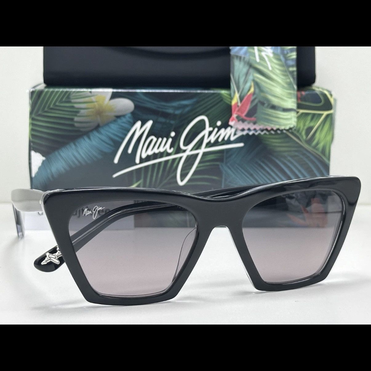 Maui Jim Maui Jim Kini Kini Black Crystal Polarized Sunglasses Size ONE SIZE - 1 Thumbnail