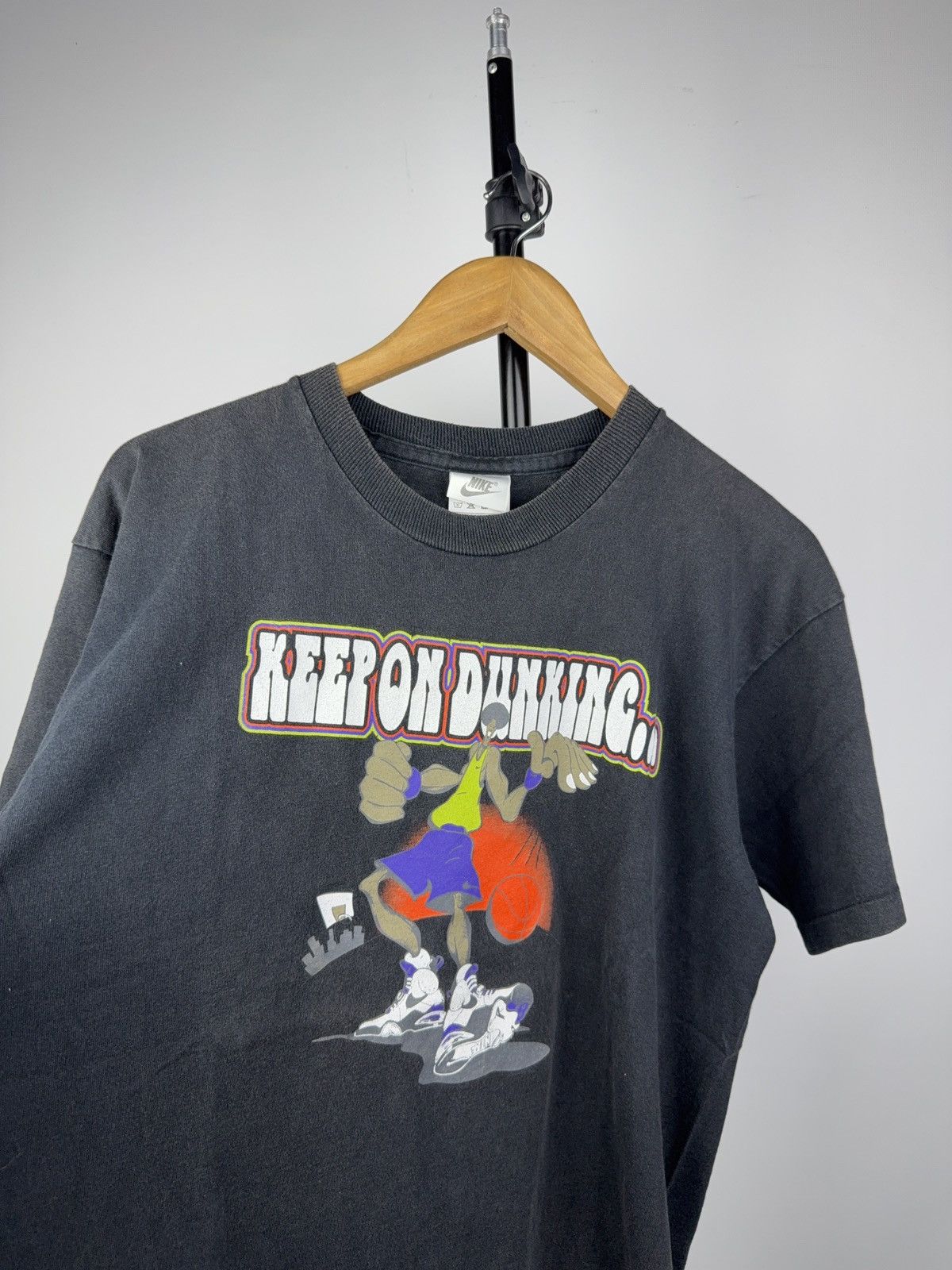 Nike 🏀RARE Vintage 90s Nike Double side “Keep On Dunking” T-Shirt Size US L / EU 52-54 / 3 - 6 Thumbnail