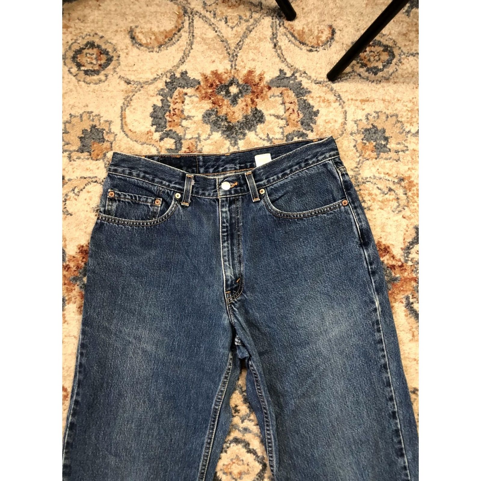 Levi's VINTAGE Levi's 550 Jeans Mens 34x30 Blue Relaxed Fit Made USA Denim 90s Size US 34 / EU 50 - 2 Thumbnail