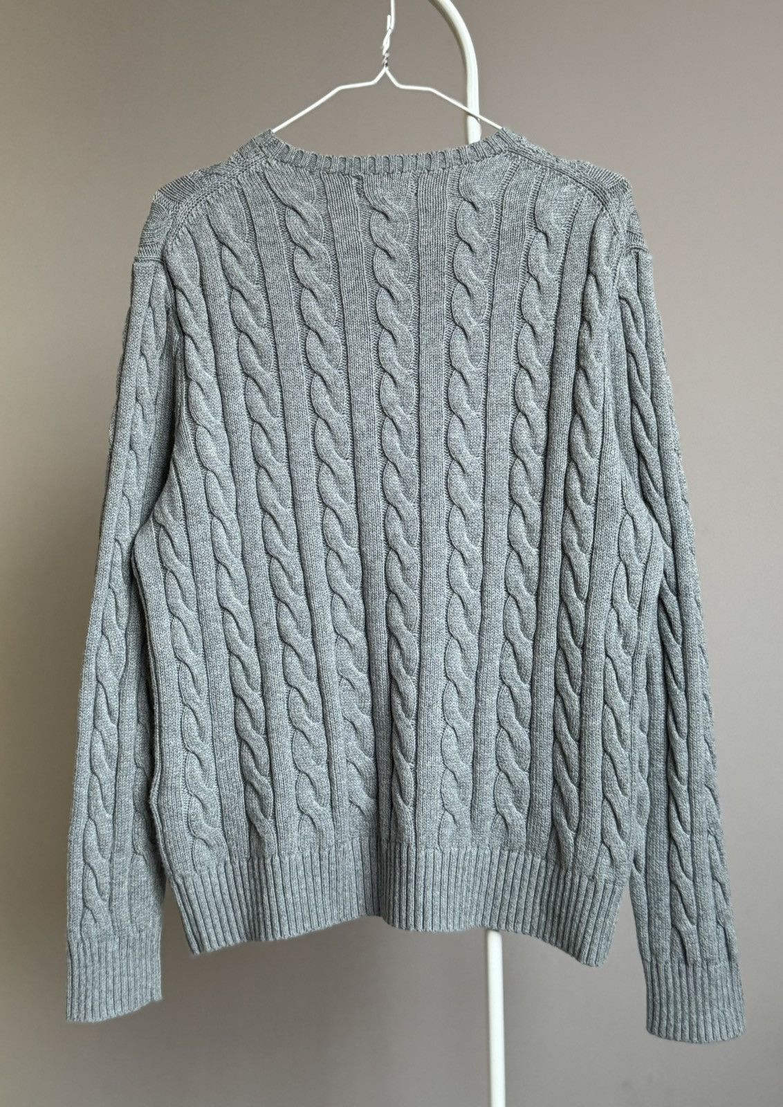 Polo Ralph Lauren Polo Ralph Lauren Cable Knit Cotton Sweater Gray M Size US M / EU 48-50 / 2 - 10 Thumbnail