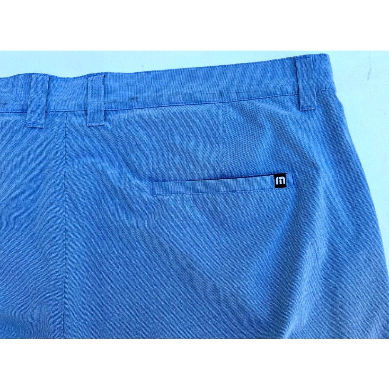 TravisMathew Travis Mathew Mens Shorts 40 Blue Flat Front Pockets Lightweight Regular Chino Outdoor Preppy Sports Size US 40 / EU 56 - 3 Thumbnail
