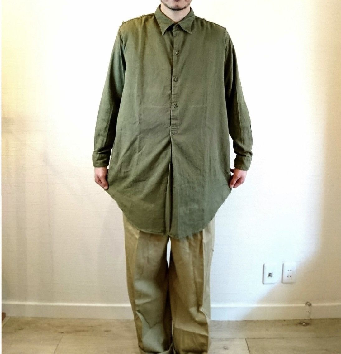 Orslow Very Rare 1960s Czech Republic Granpa Military Shirt Size US L / EU 52-54 / 3 - 15 Thumbnail
