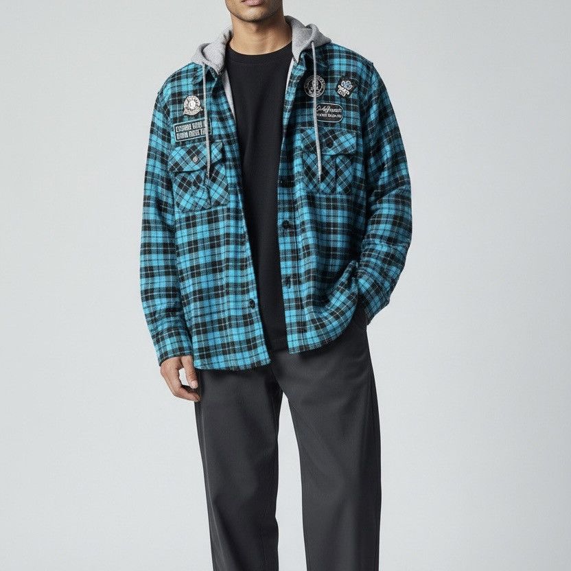 Vision Streetwear Vintage flannel vision street wear 90s button ups shirt Size US M / EU 48-50 / 2 - 1 Thumbnail