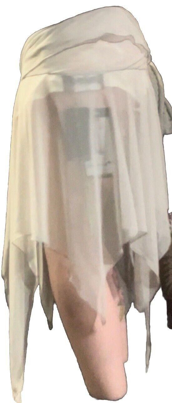 Designer Darker Wavz Charged Fold over Handkerchief Mesh Skirt Size 40" / US 18 - 2 Thumbnail