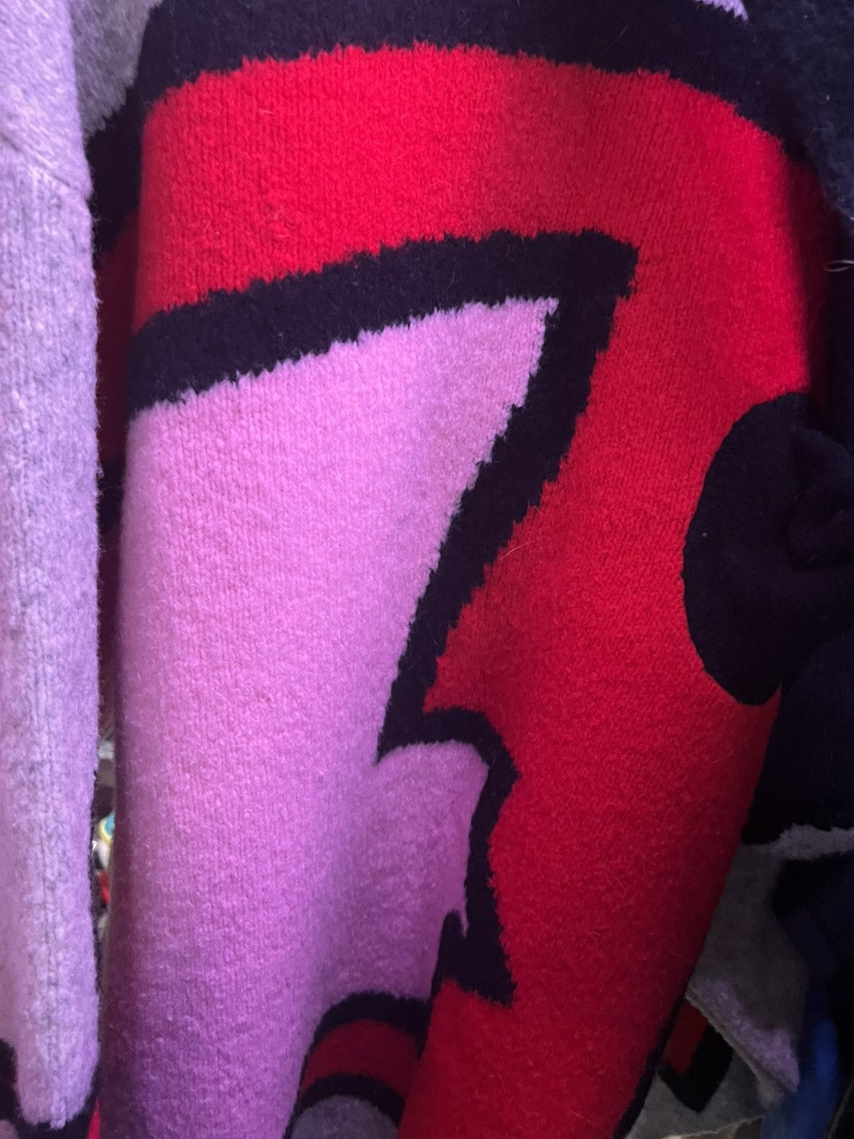 Walter Van Beirendonck Moon Eye Scarf Knit Sweater Size US L / EU 52-54 / 3 - 4 Thumbnail