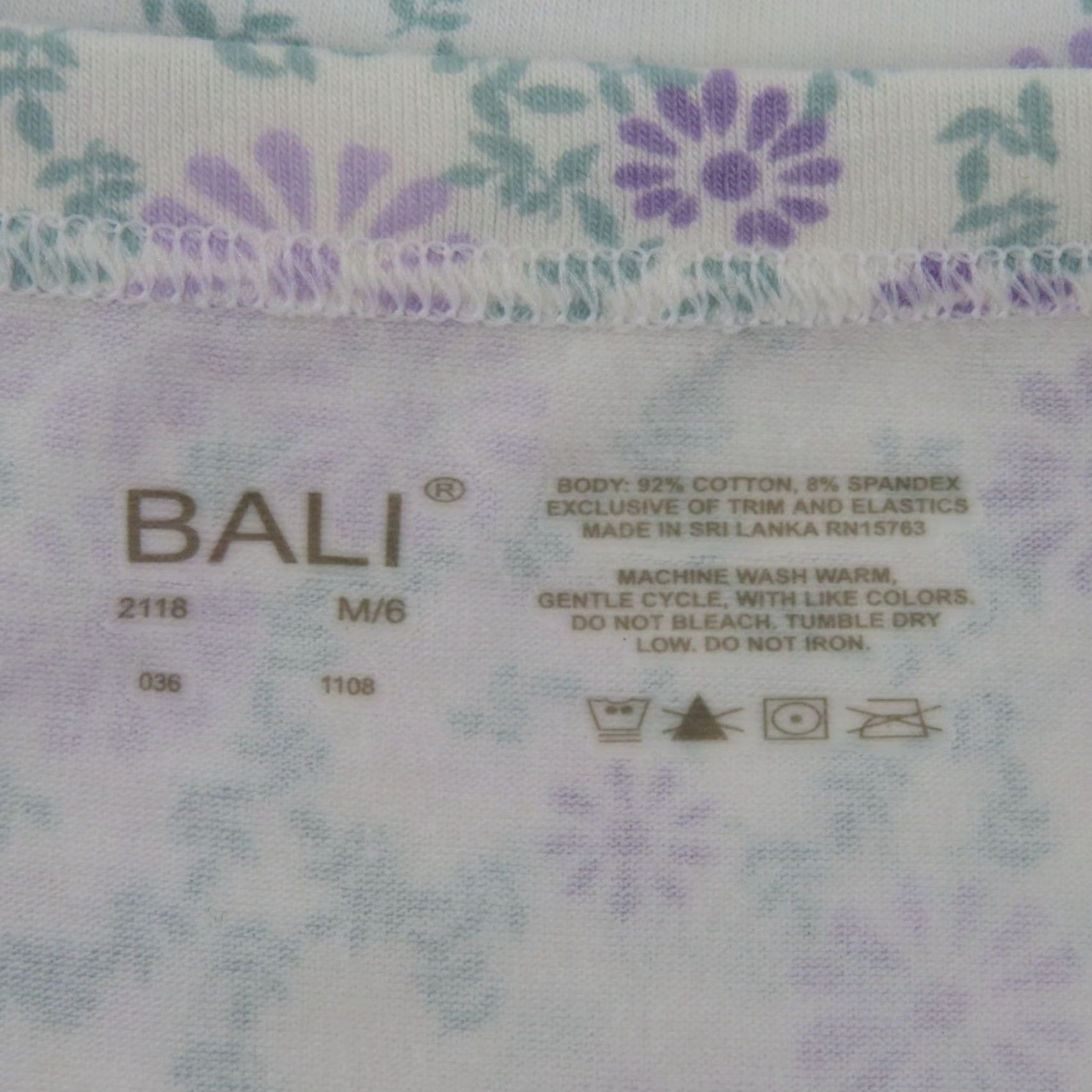 Vintage Bali Women Panties Hi Cut 2118 Medium M Purple Green White Floral NEW Brief Size 32" / US 10 / IT 46 - 7 Thumbnail