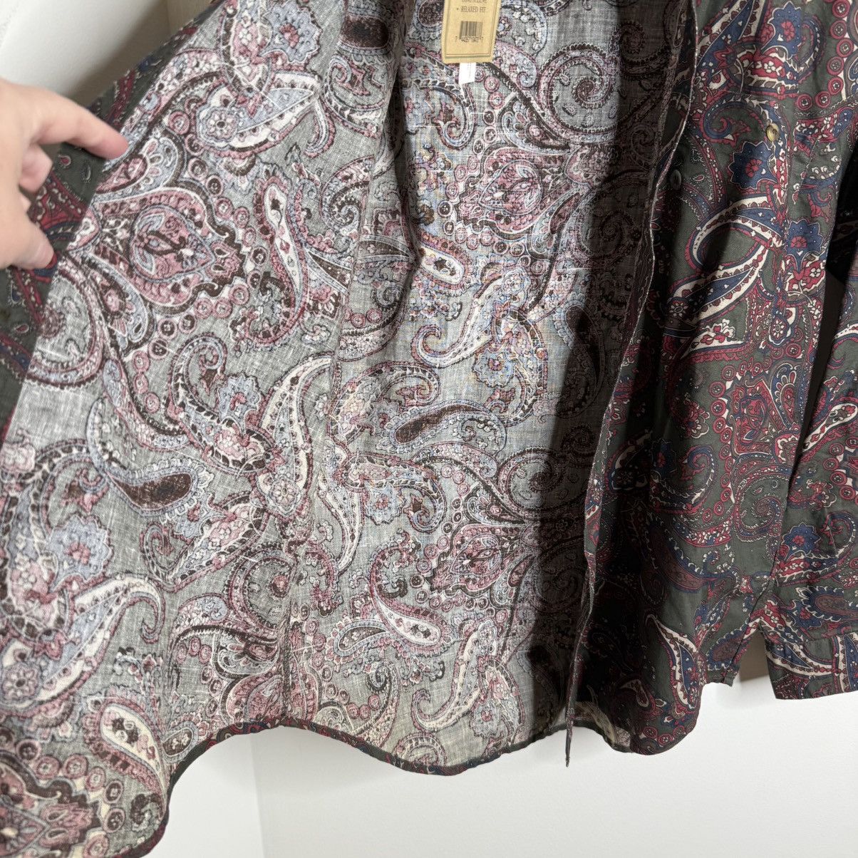Vintage Vintage 90s Bugle Boy Button Down Paisley Shirt Medium Size US M / EU 48-50 / 2 - 2 Thumbnail