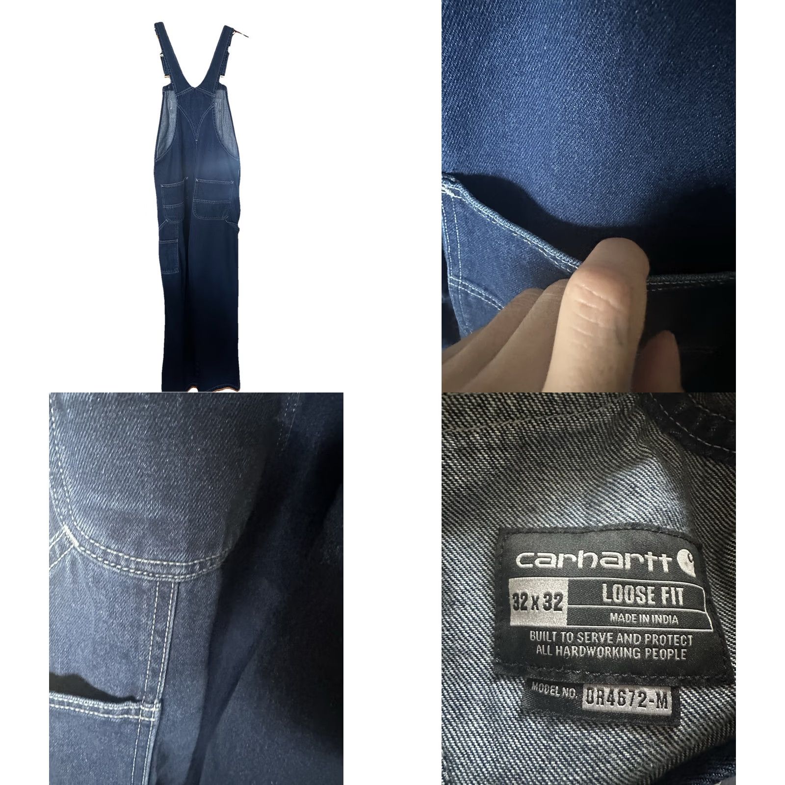 Carhartt Carhartt Denim Bib Overall Loose Fit Pants 32 x 32 NWT OR4672-M Mens Blue Bib Overalls Jeans Workwear Carhartt Denim Bib Overall Size US 32 / EU 48 - 8 Thumbnail