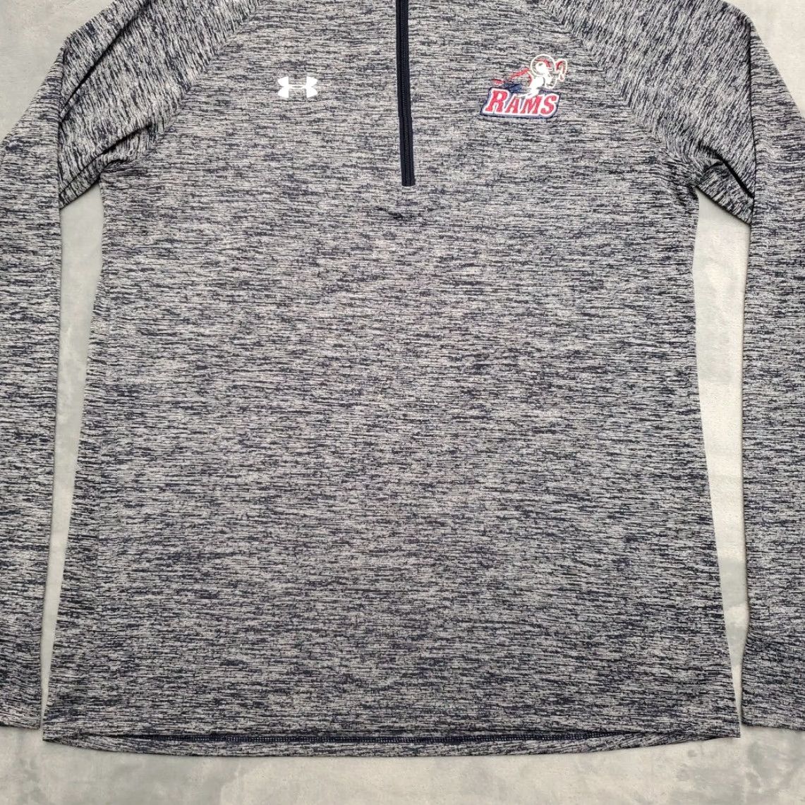 Under Armour Under Armour HeatGear Shirt Womens M Blue Long Sleeve 1/4 Zip Performance Size M / US 6-8 / IT 42-44 - 2 Thumbnail