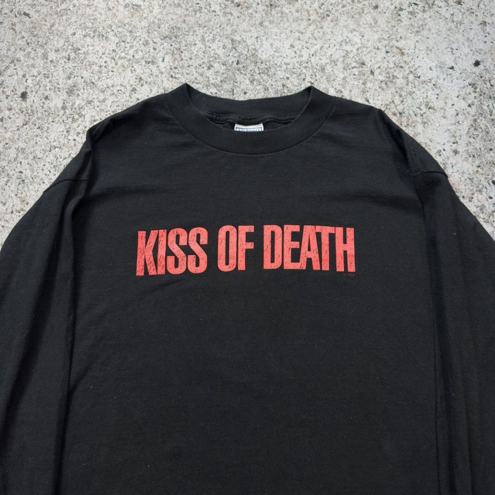 Vintage Kiss Of Death Oversized Longsleeve ERD Grunge Size US XL / EU 56 / 4 - 4 Thumbnail