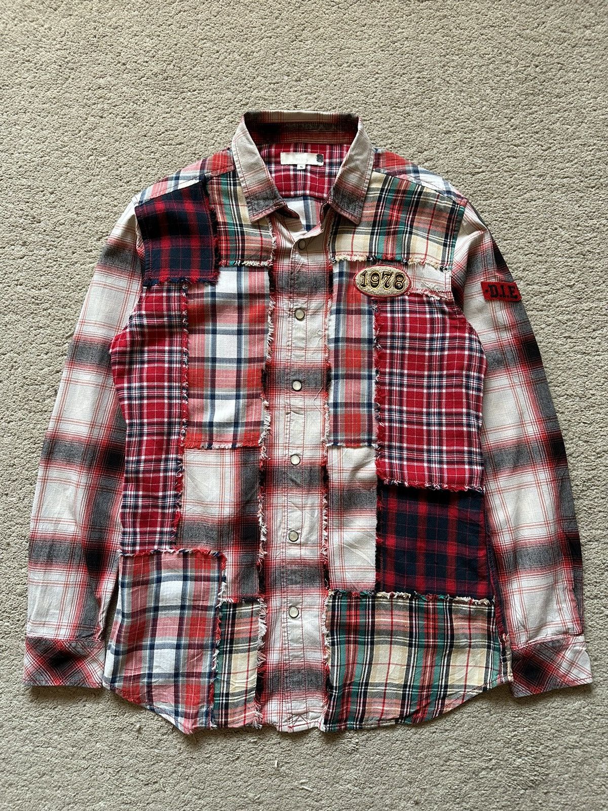 Diesel 2000s Diesel Patchwork Shirt Size US S / EU 44-46 / 1 - 1 Thumbnail