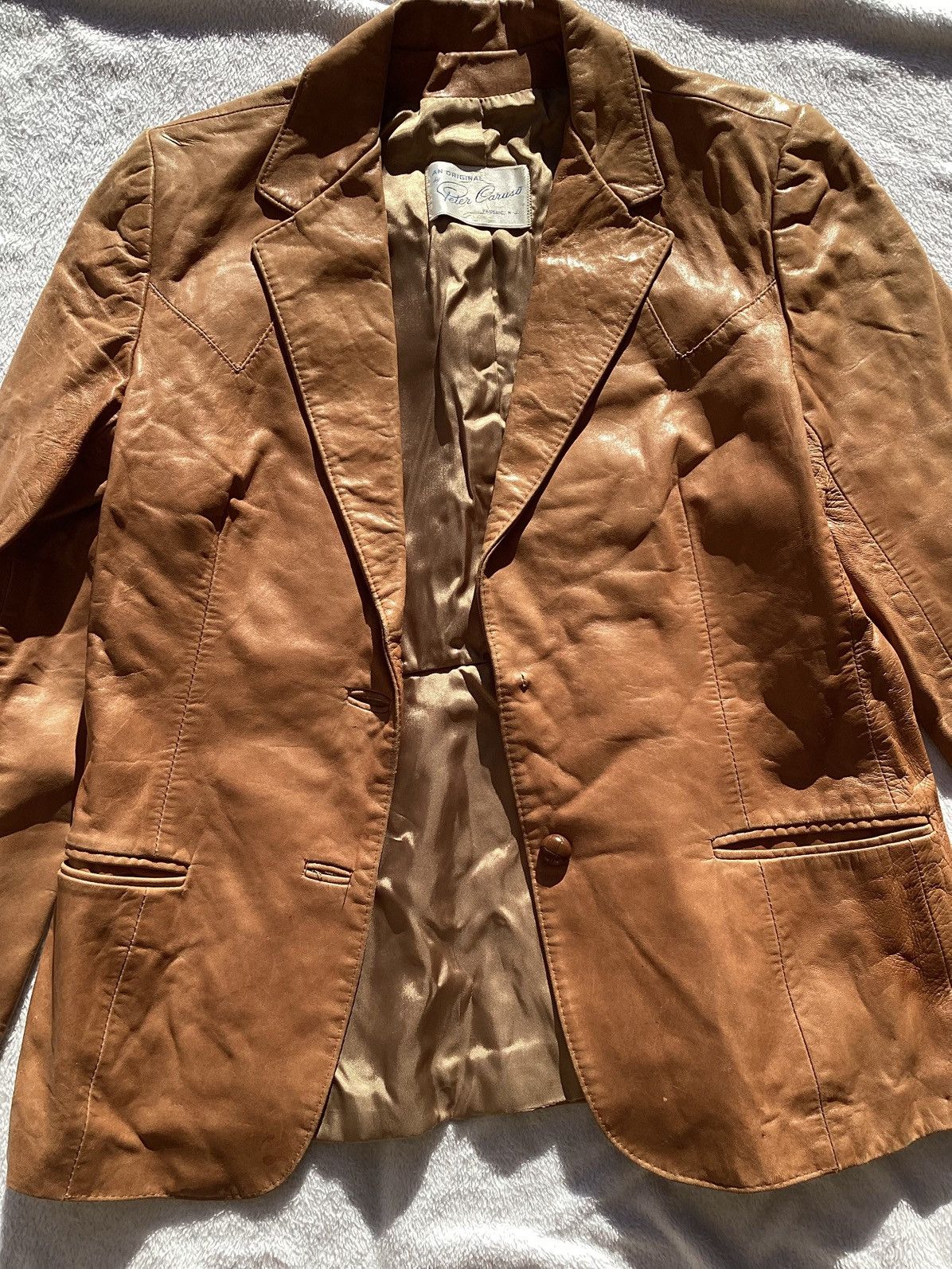 Vintage Vintage Peter Caruso New Jersey leather women wear button up Size M / US 6-8 / IT 42-44 - 3 Thumbnail