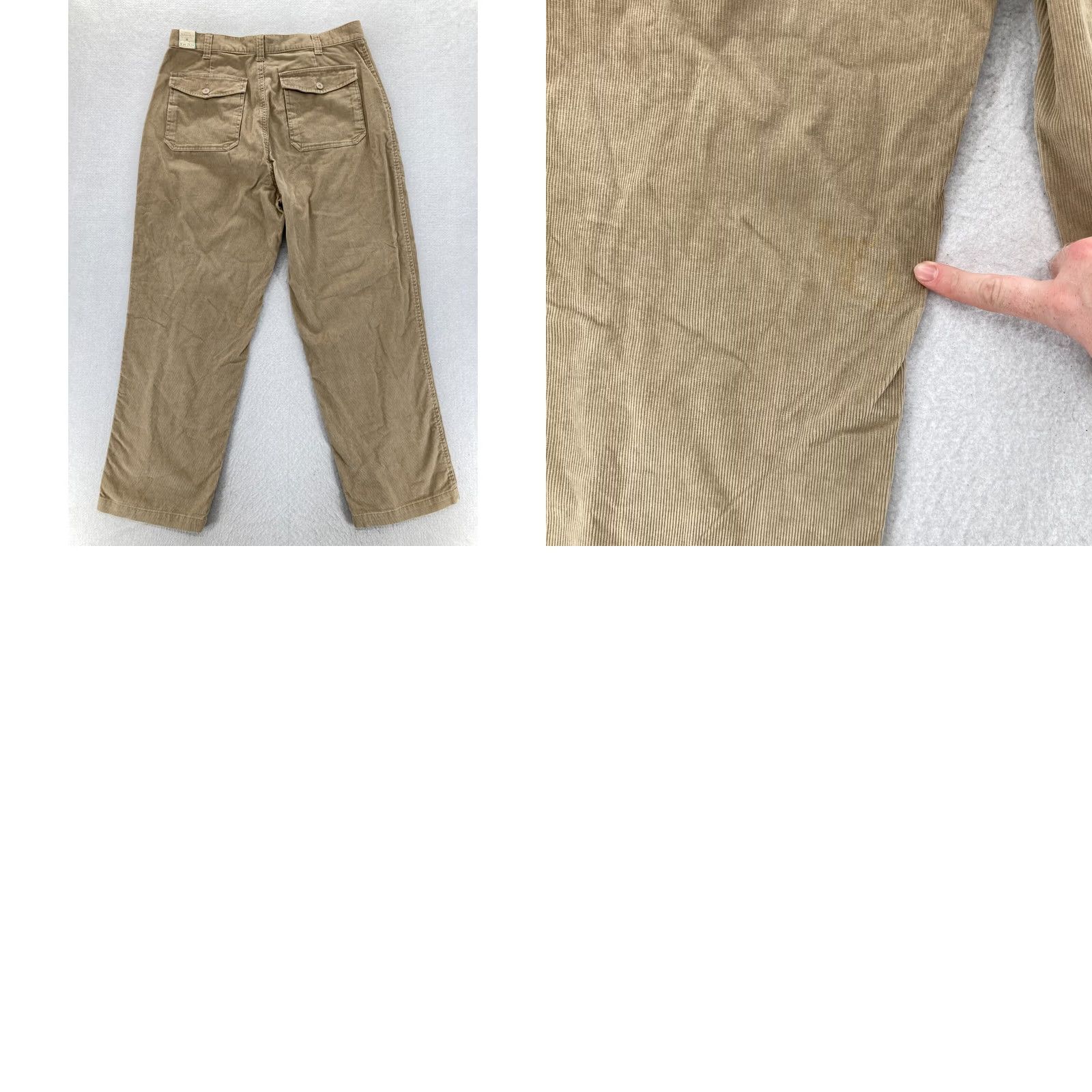 Vintage St Johns Bay Corduroy Pants Mens 36x29 Khaki Beige Straight Leg Mid Rise Casual Size US 36 / EU 52 - 9 Thumbnail