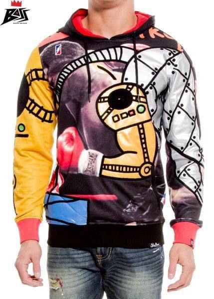 Bass By Ron Bass × Vintage Bass by ron bass men's colourful black&red hoodie jacket Size US M / EU 48-50 / 2 - 1 Thumbnail