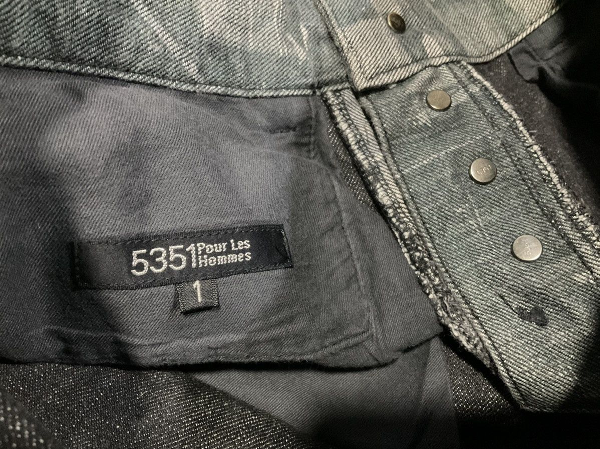 5351 POUR LES HOMMES × If Six Was Nine × Japanese Brand 🔥Archived 5351 Pour Les Hommes Fray Denim Photograph Print Size US 29 - 20 Thumbnail