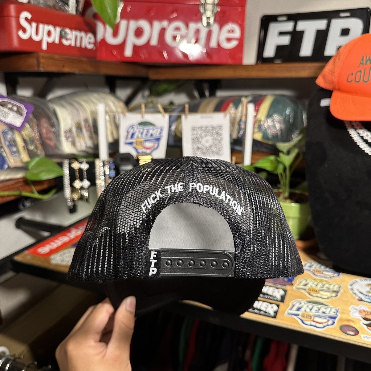 Fuck The Population FTP OG logo trucker snap back Size ONE SIZE - 3 Thumbnail