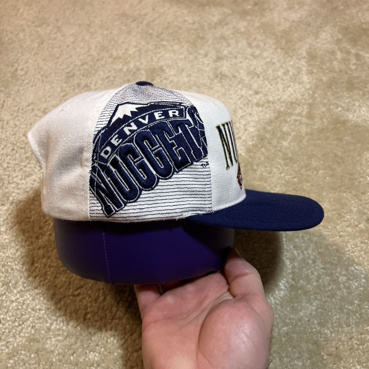 Vintage Vtg 90s Sports Specialties Denver Nuggets Laser Snapback Hat Size ONE SIZE - 2 Thumbnail