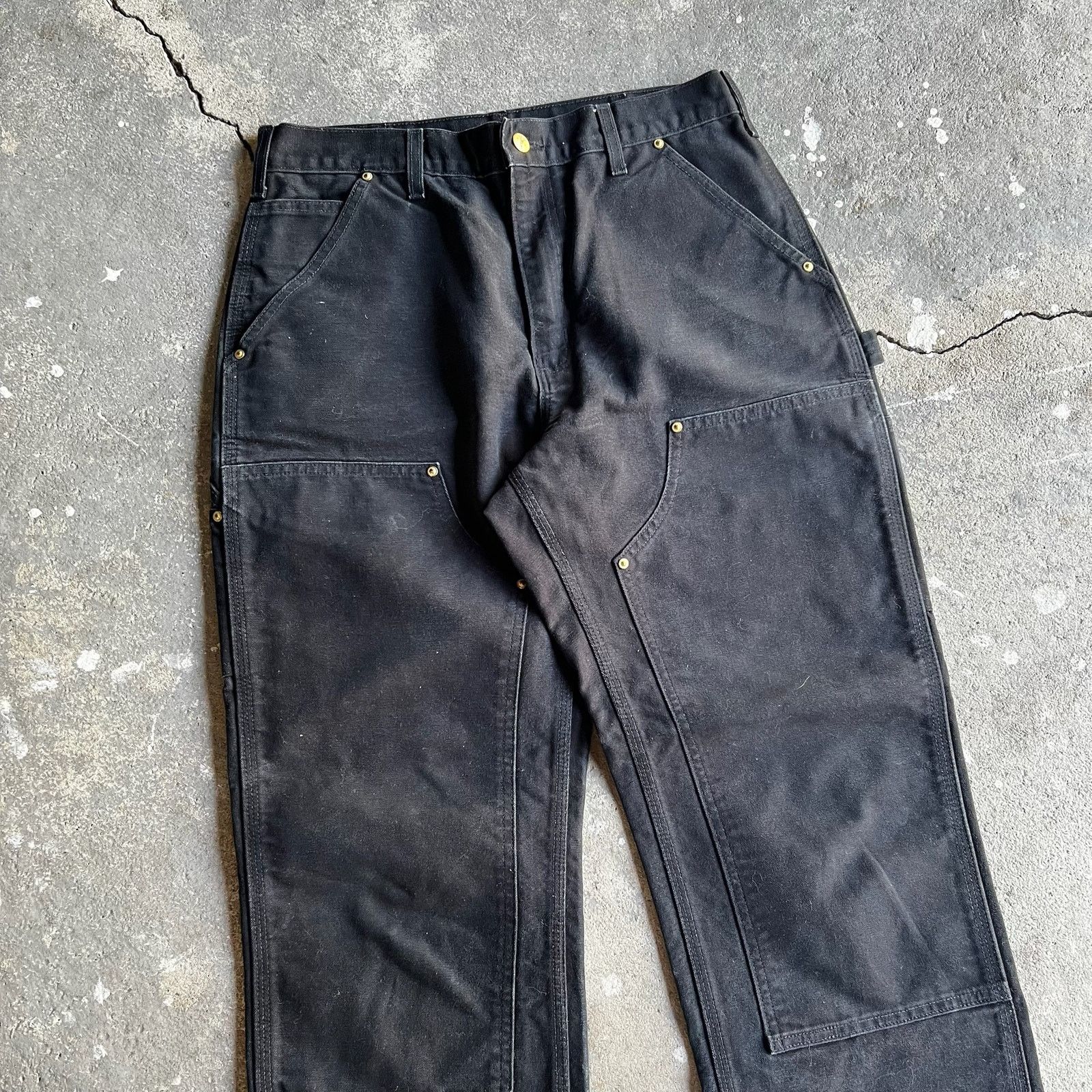 Carhartt × Vintage Carhartt black double knee work wear carpenter pants Size US 31 - 2 Thumbnail