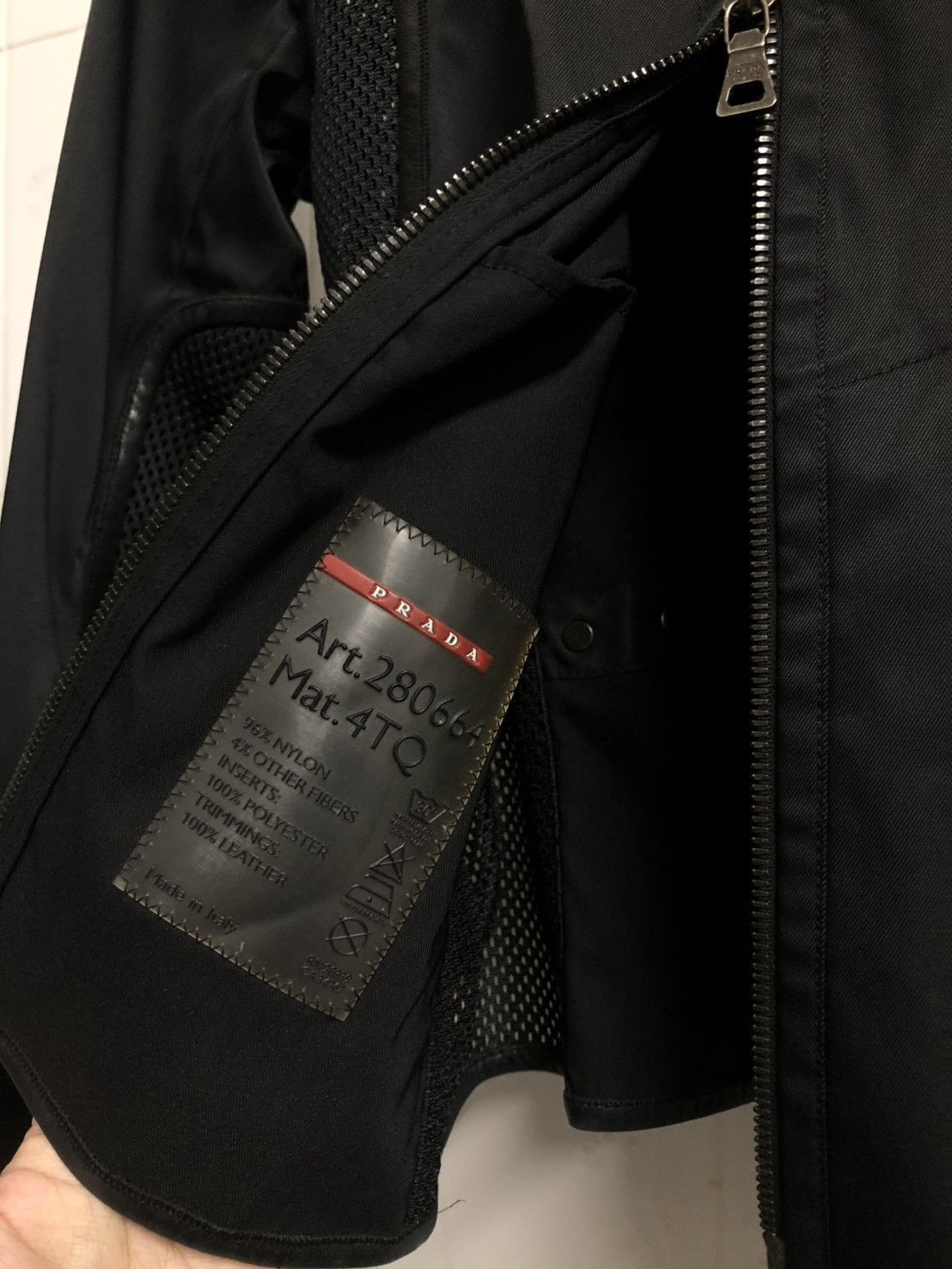 Prada Prada Mesh Biker Jacket Size ONE SIZE - 3 Thumbnail